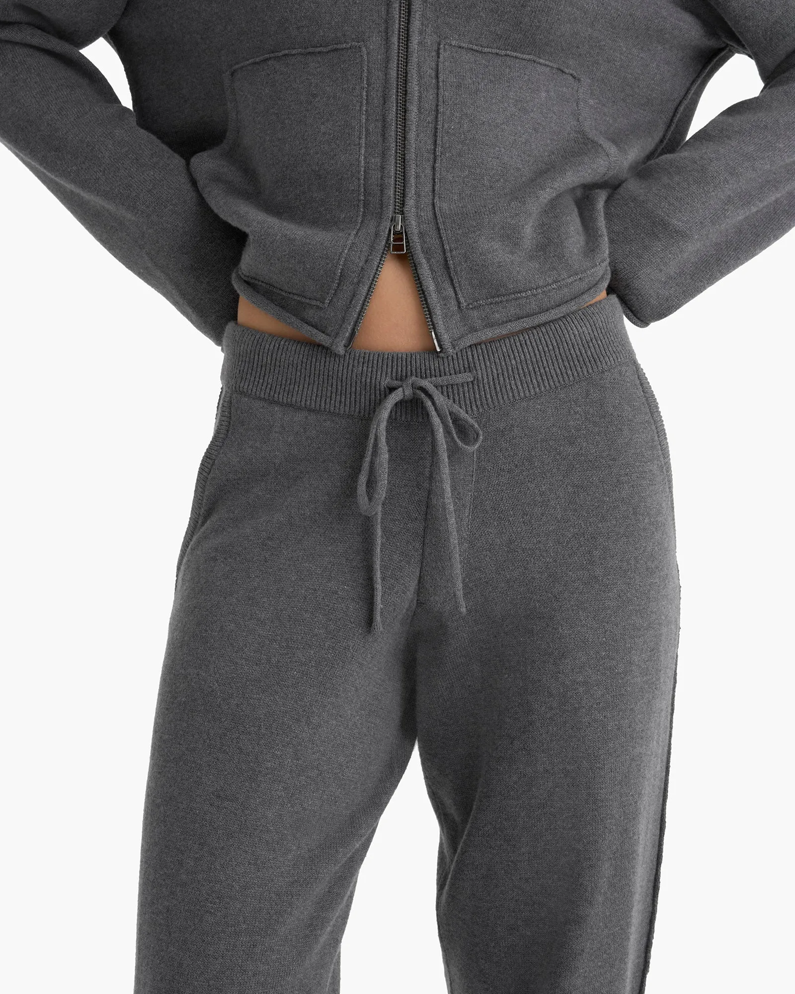 Cotton Cashmere Jogger - Heather Dark Grey sold by ATM product image thumbnail 2