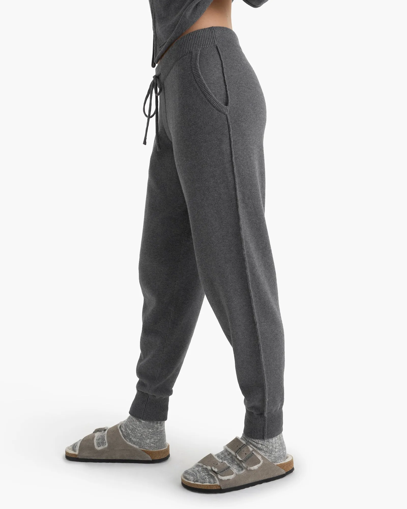 Cotton Cashmere Jogger - Heather Dark Grey sold by ATM product image thumbnail 4