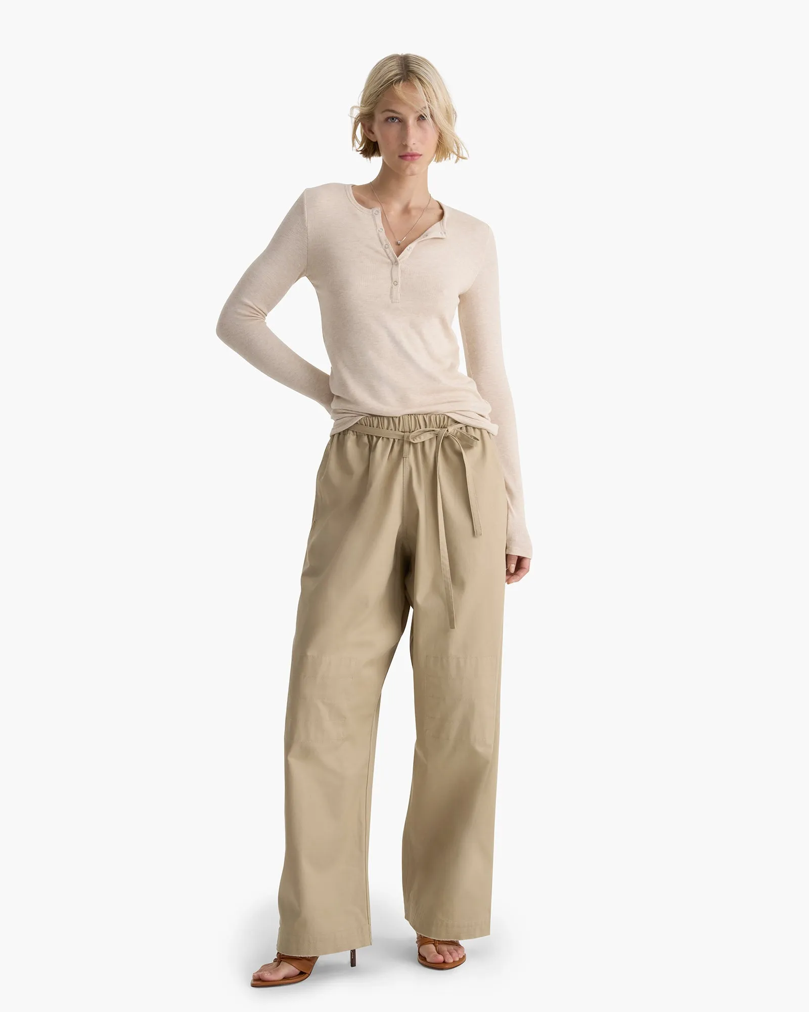 Modal Rib Henley - Heather Soft Wheat sold by ATM product image thumbnail 4