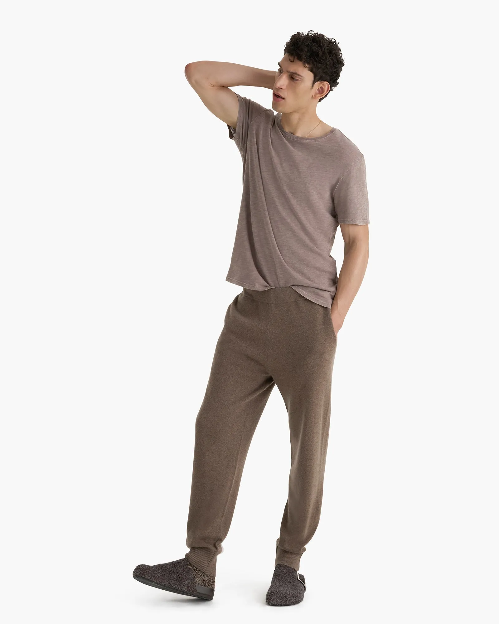 Slub Jersey Chroma Wash Short Sleeve Crew Neck Tee - Faded Mocha sold by ATM