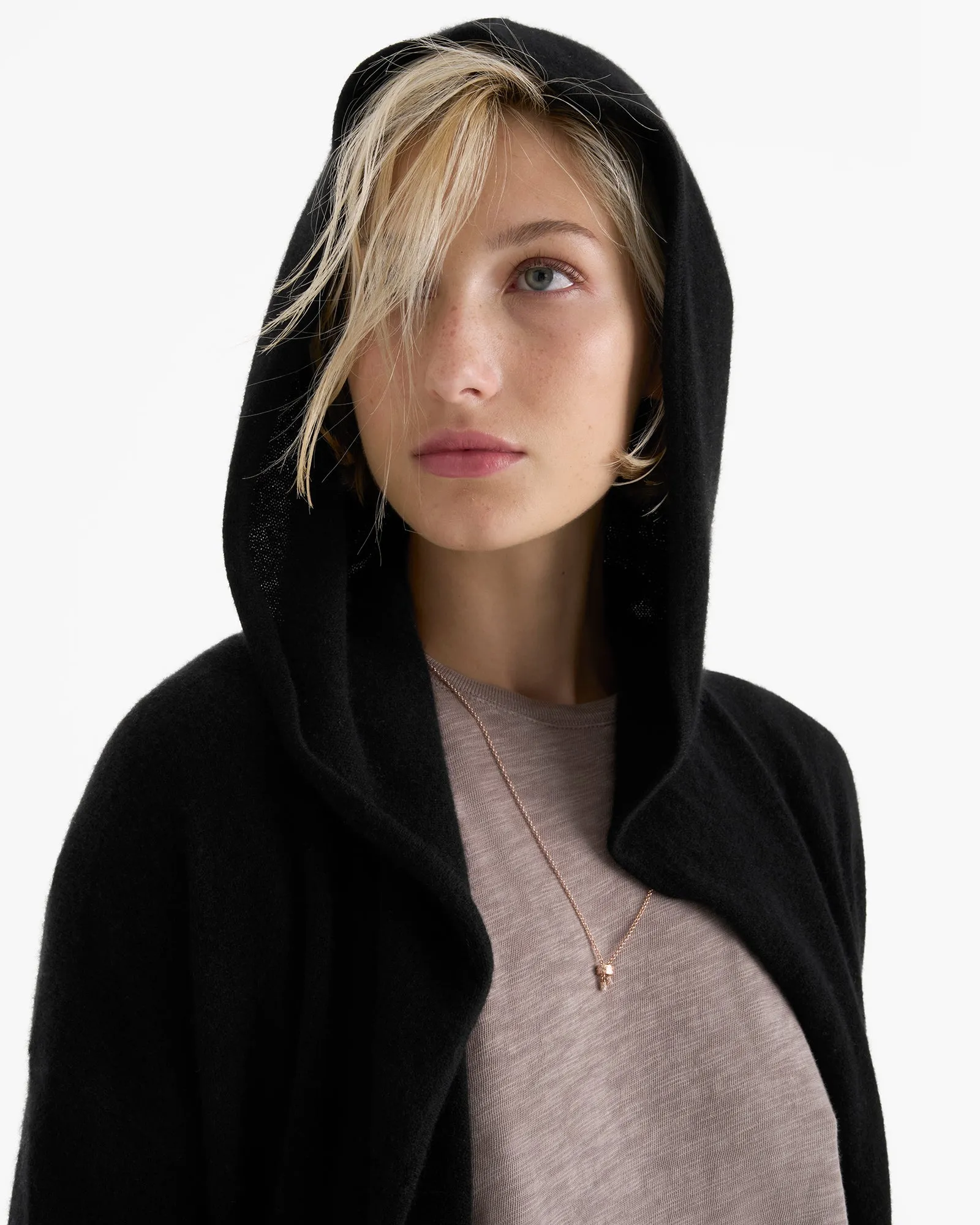 Cashmere Hooded Bathrobe - Black sold by ATM product image thumbnail 3