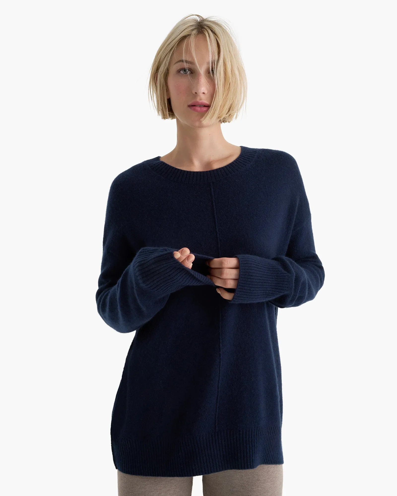 Cashmere Crew Neck Sweater - Midnight sold by ATM