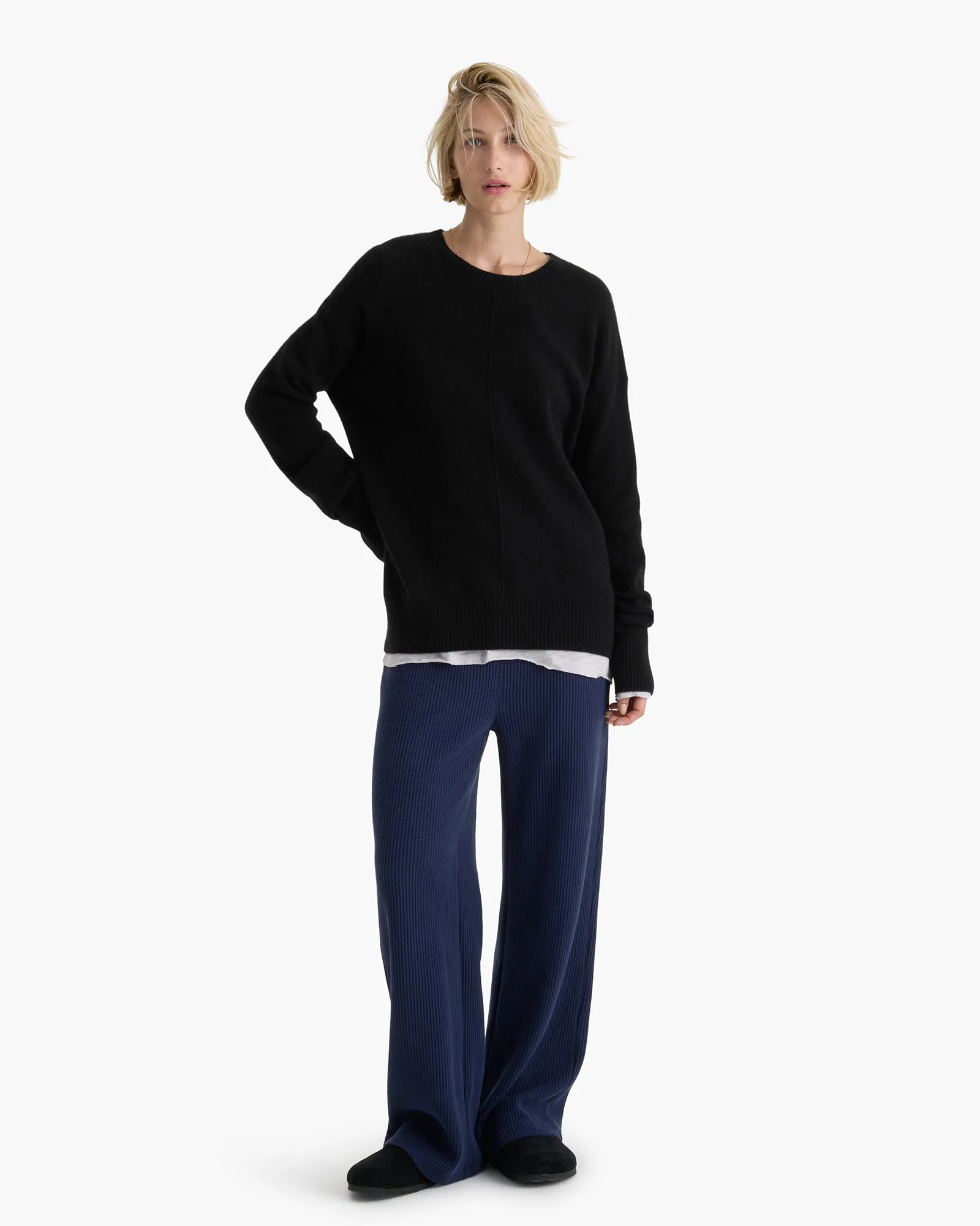 Cashmere Crew Neck Sweater - Black sold by ATM product image thumbnail 3