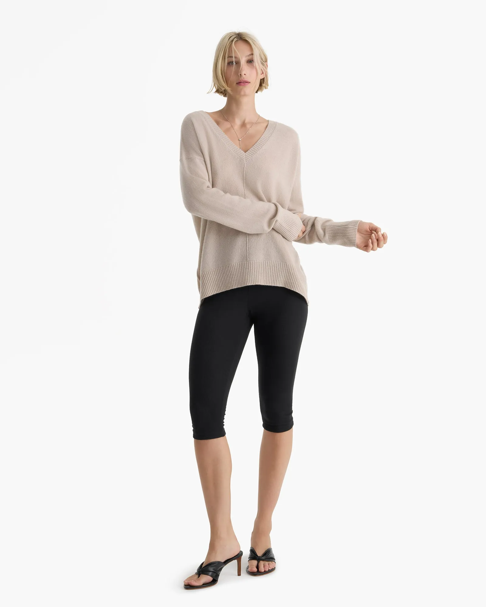 Cashmere V-Neck Sweater - French Oak sold by ATM product image thumbnail 2
