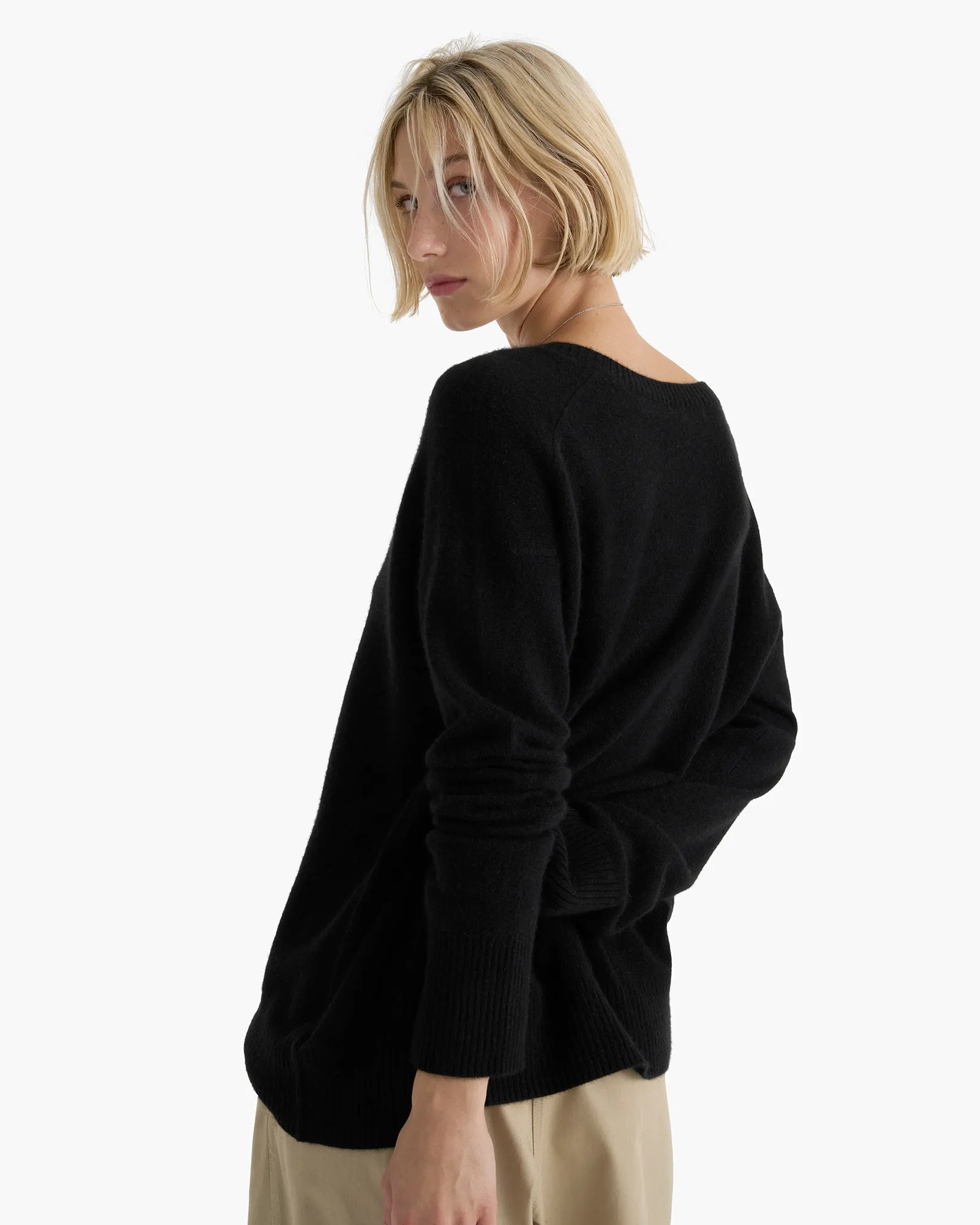 Cashmere V-Neck Sweater - Black sold by ATM product image thumbnail 4