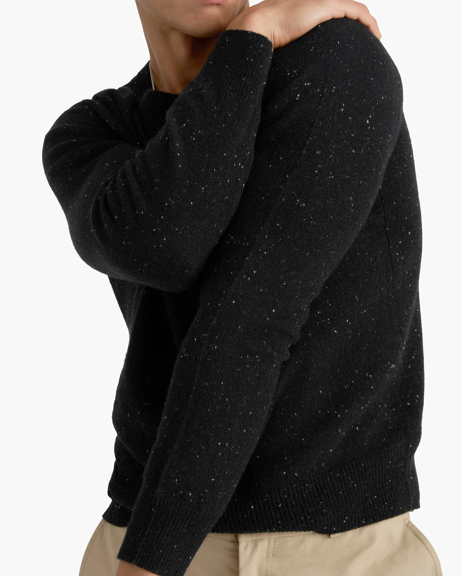 Donegal Cashmere Seamed Crew Neck Sweater - Black sold by ATM Anthony Thomas Melillo product image thumbnail 2