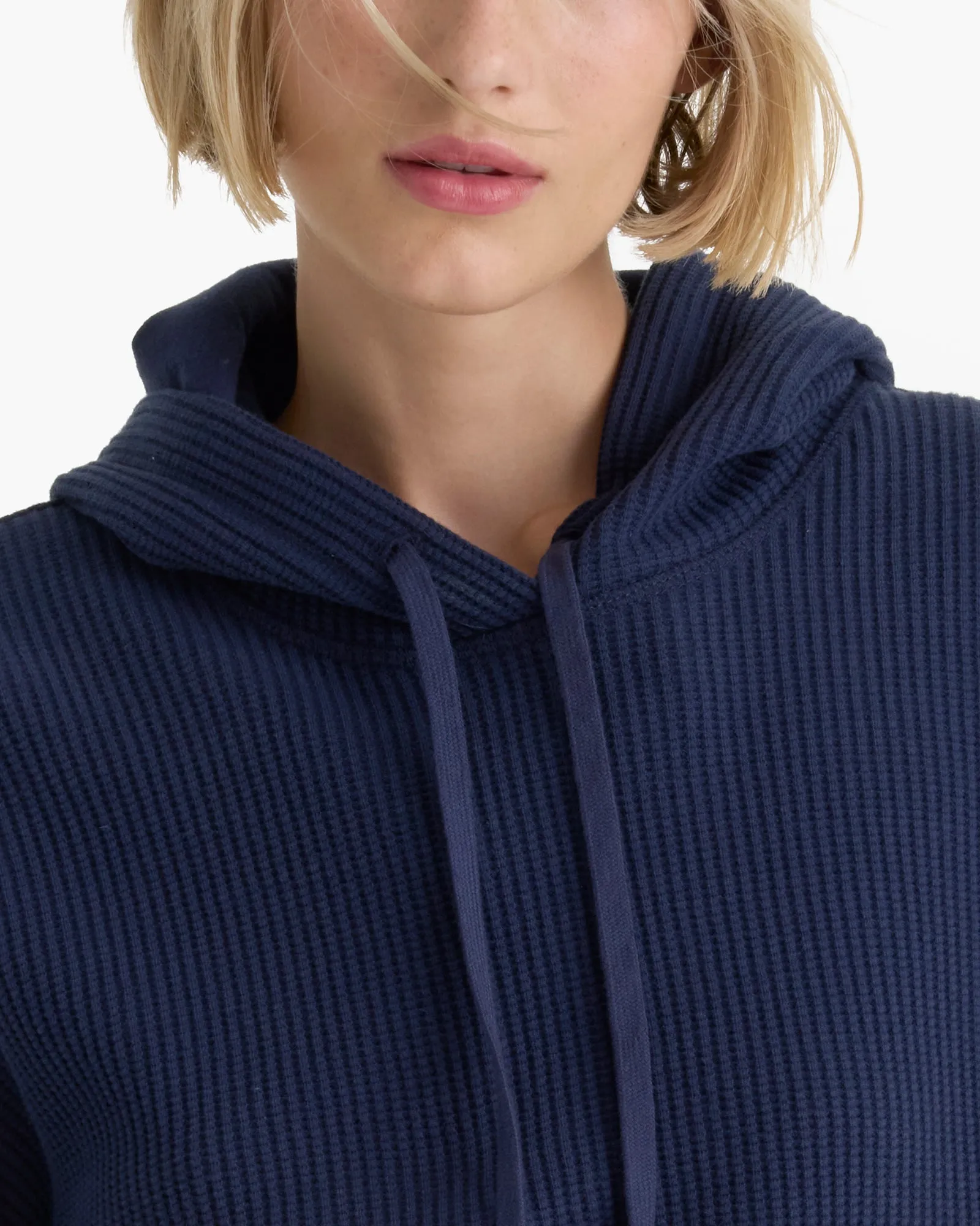 Cotton Waffle Pullover Hoodie - Midnight sold by ATM product image thumbnail 5