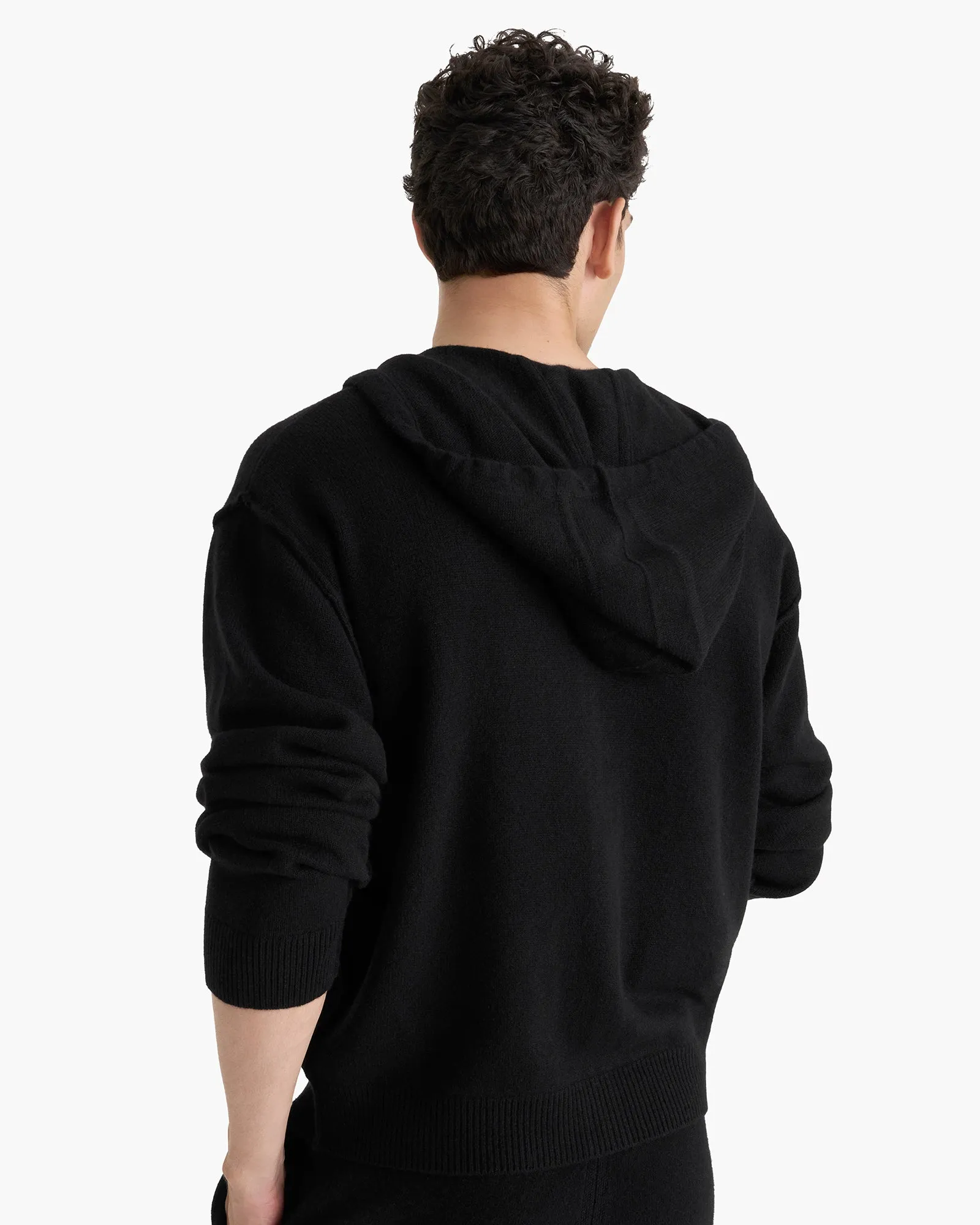 Cashmere Zip-Up Hoodie - Black sold by ATM product image thumbnail 4
