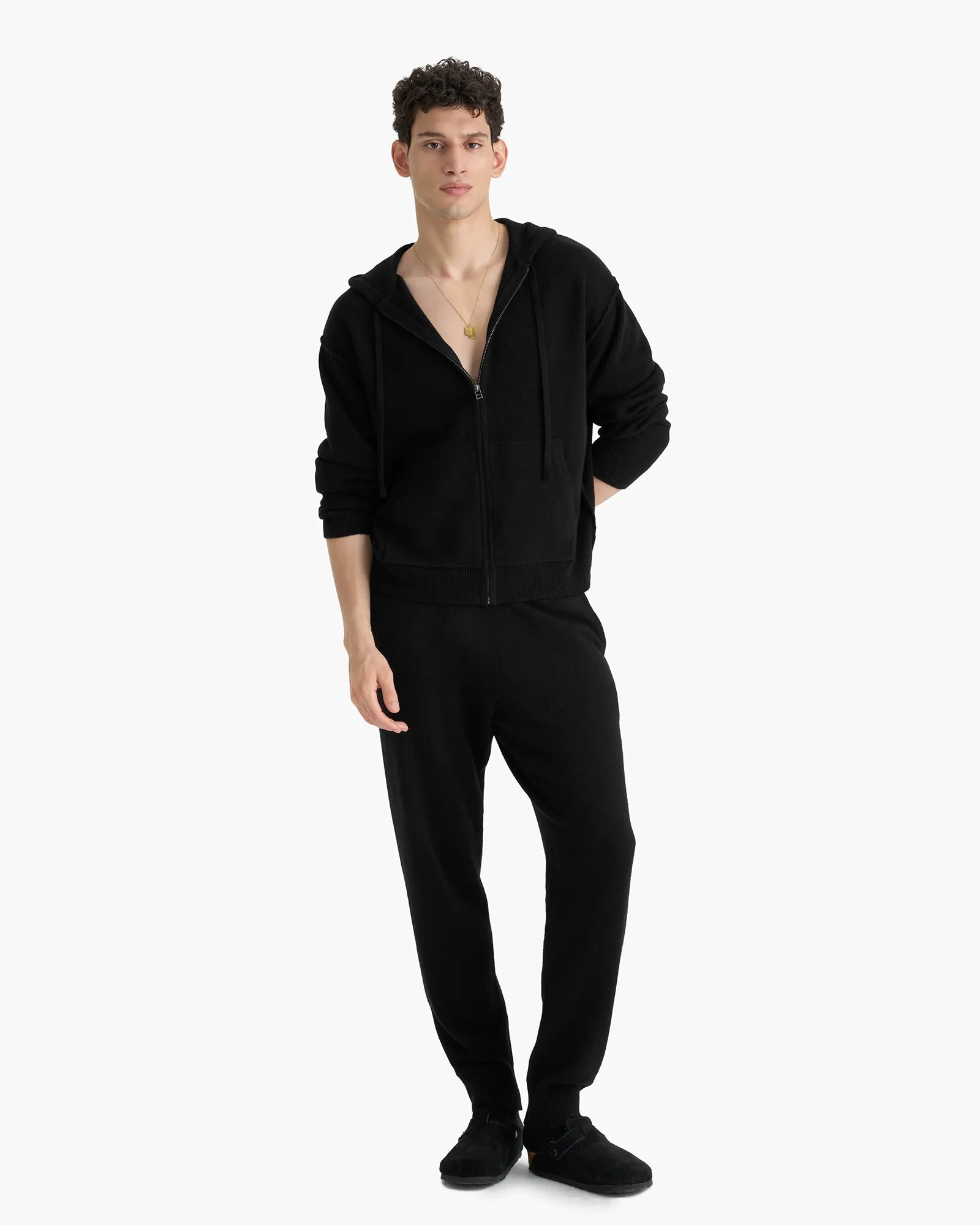 Cashmere Zip-Up Hoodie - Black sold by ATM product image thumbnail 2