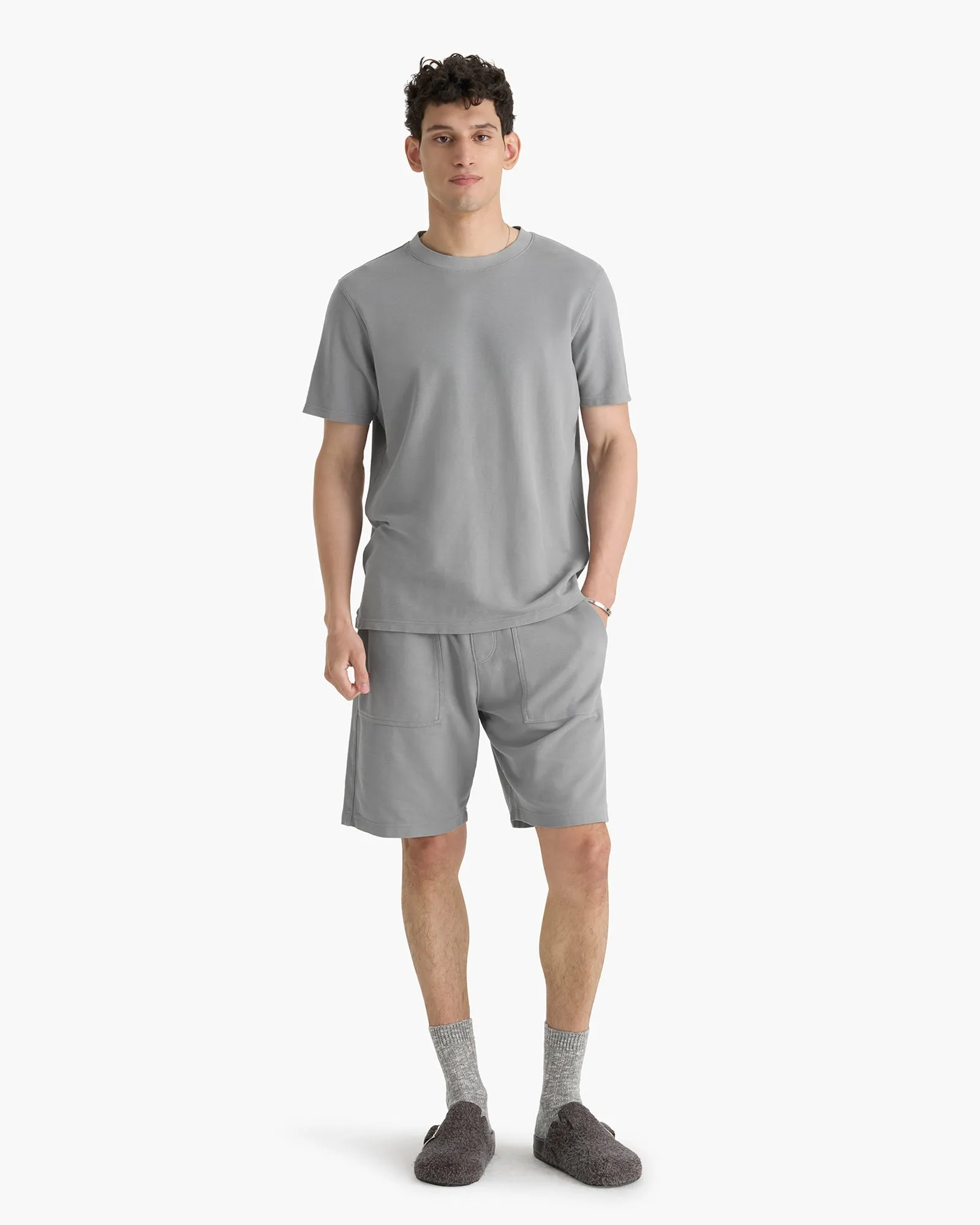 Pima Cotton Pique Crew Neck Tee - Pewter sold by ATM product image thumbnail 2