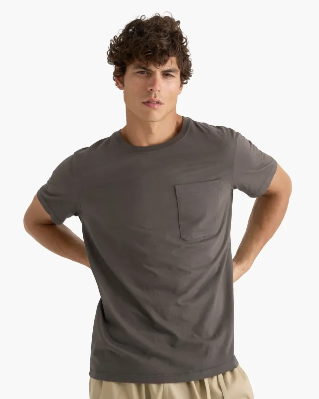 Heavyweight Jersey Crew Neck Tee - Coal sold by ATM Anthony Thomas Melillo