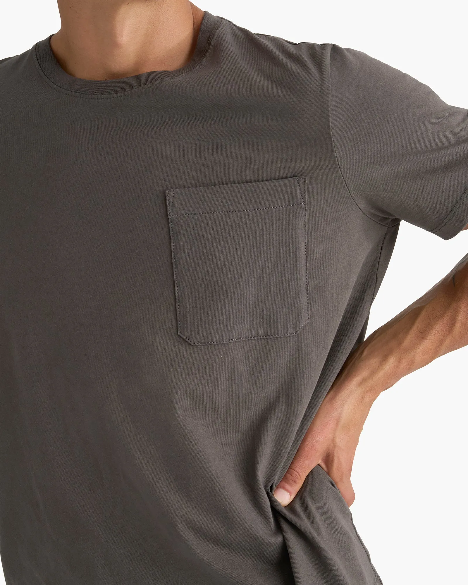 Heavyweight Jersey Crew Neck Tee - Coal sold by ATM product image thumbnail 3