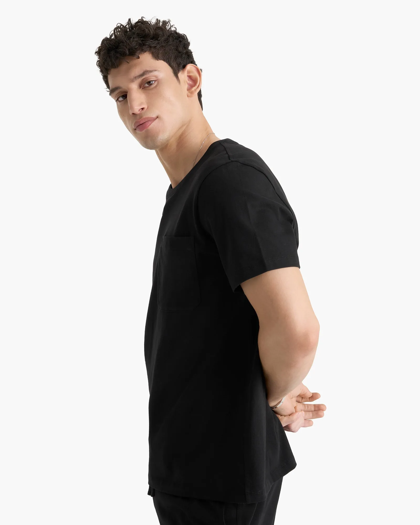 Heavyweight Jersey Crew Neck Tee - Black sold by ATM product image thumbnail 3