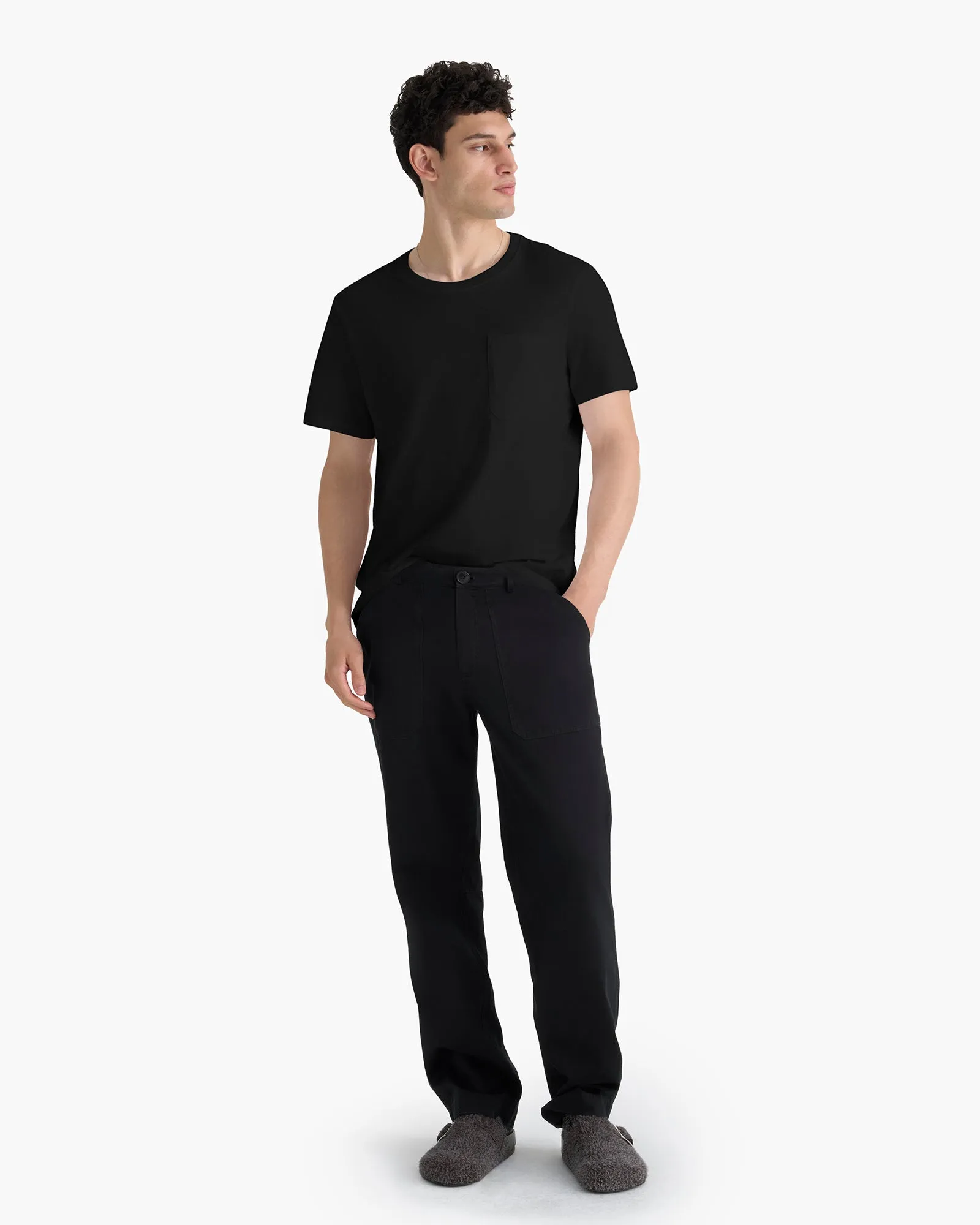 Heavyweight Jersey Crew Neck Tee - Black sold by ATM product image thumbnail 2