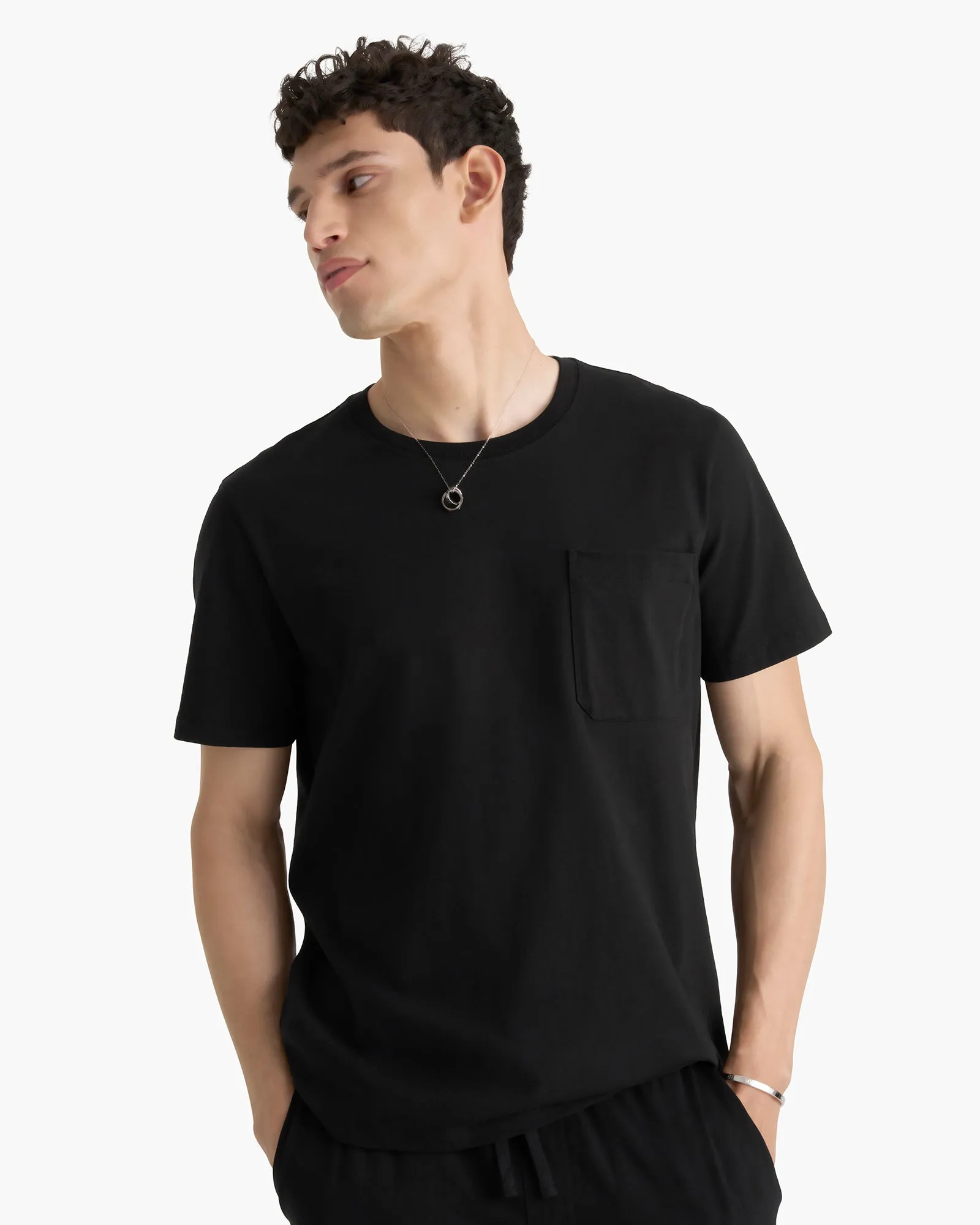 Heavyweight Jersey Crew Neck Tee - Black sold by ATM