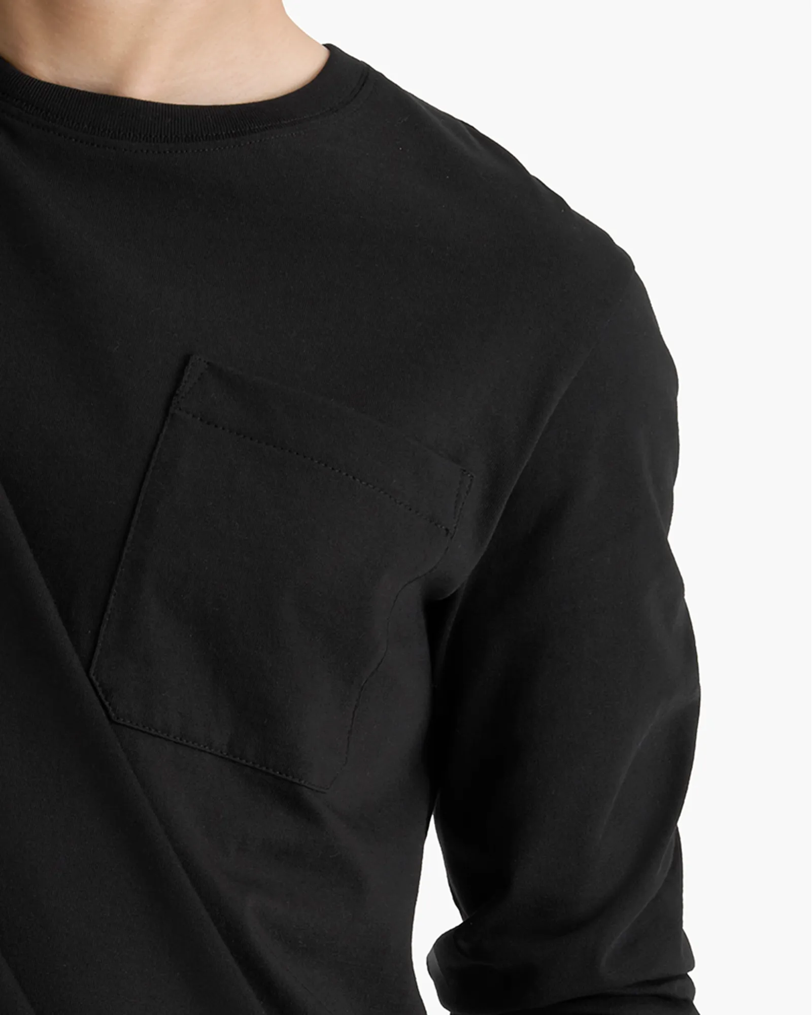 Heavyweight Jersey Long Sleeve Crew - Black sold by ATM product image thumbnail 5