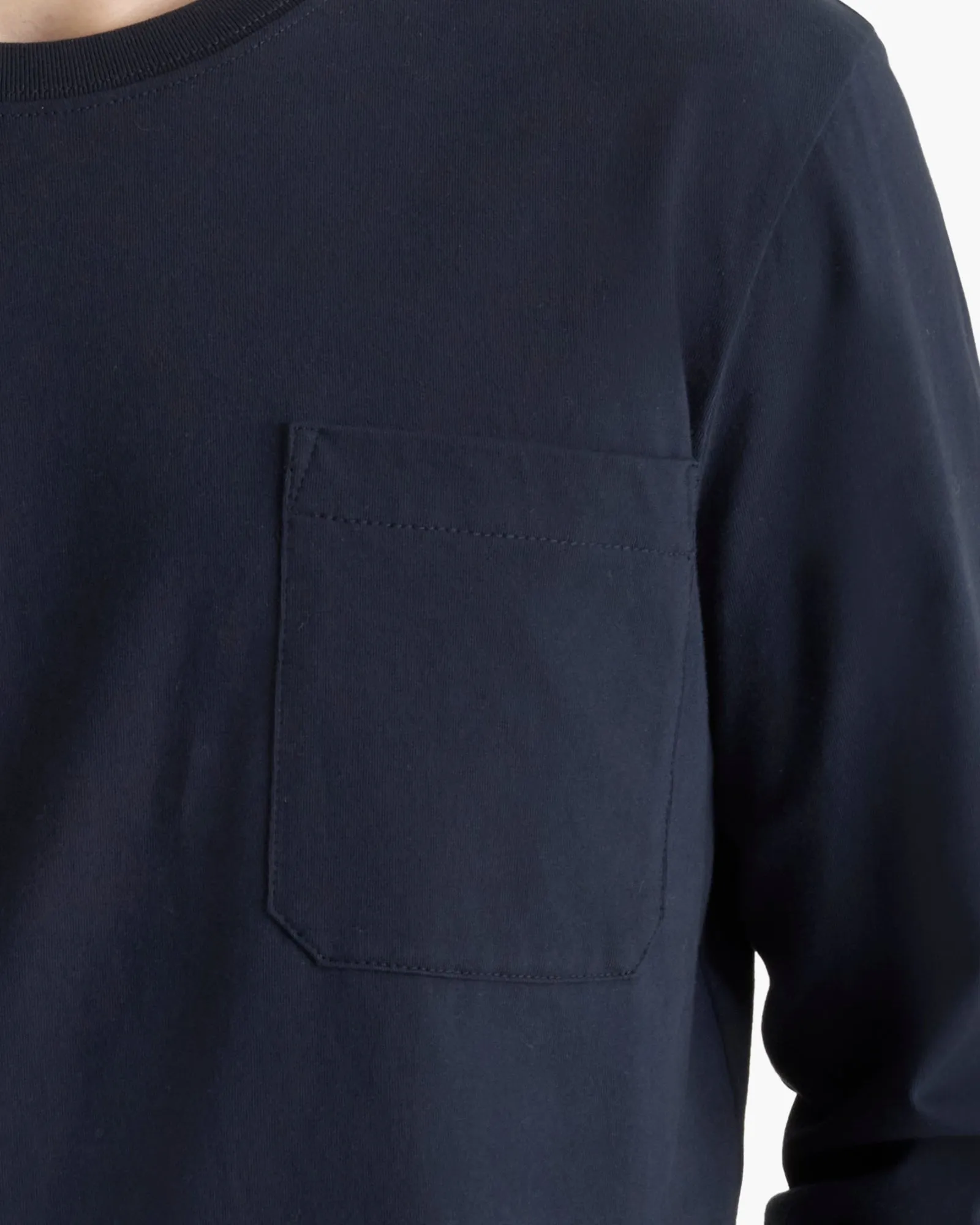 Heavyweight Jersey Long Sleeve Crew -Midnight sold by ATM product image thumbnail 4