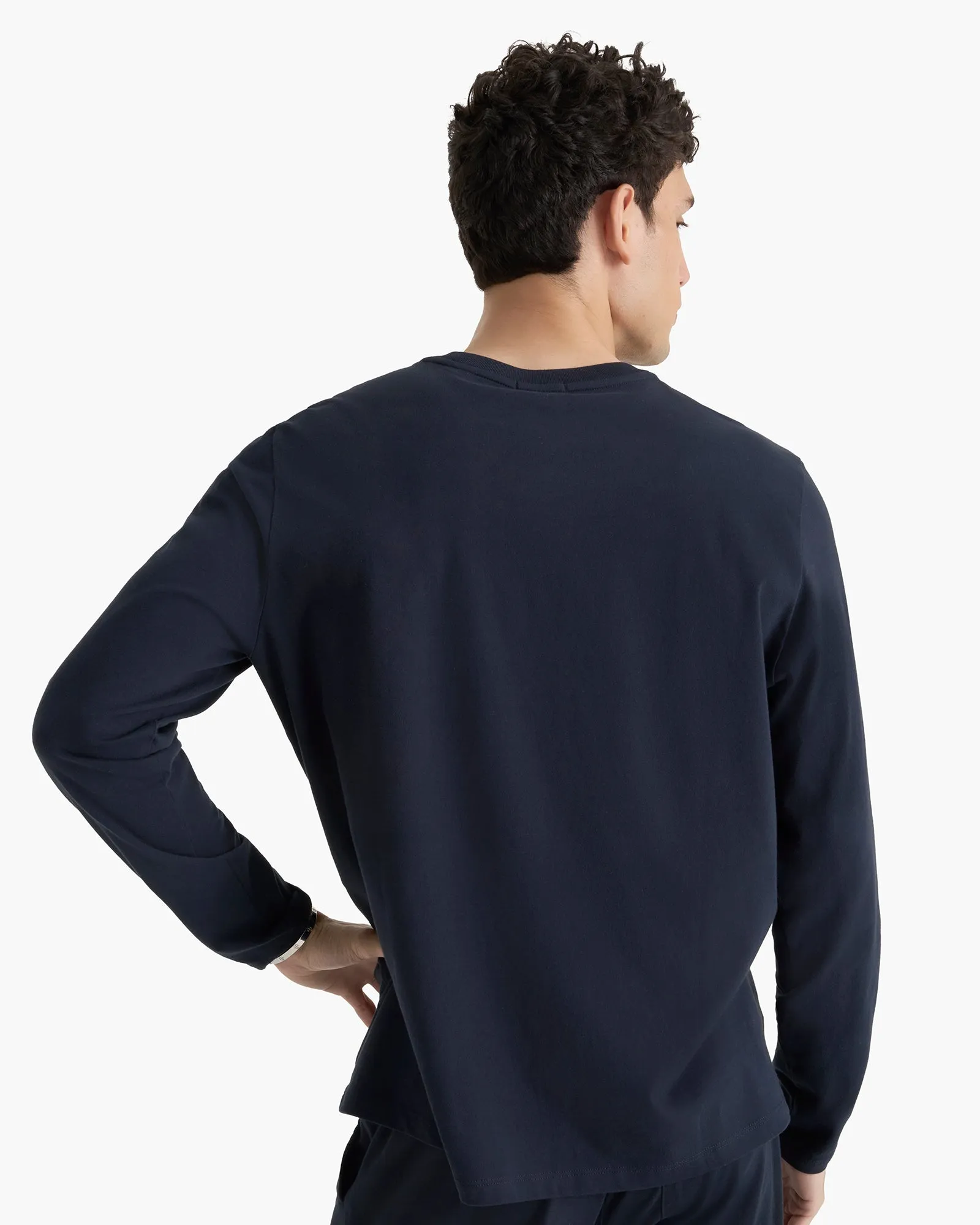 Heavyweight Jersey Long Sleeve Crew -Midnight sold by ATM product image thumbnail 5