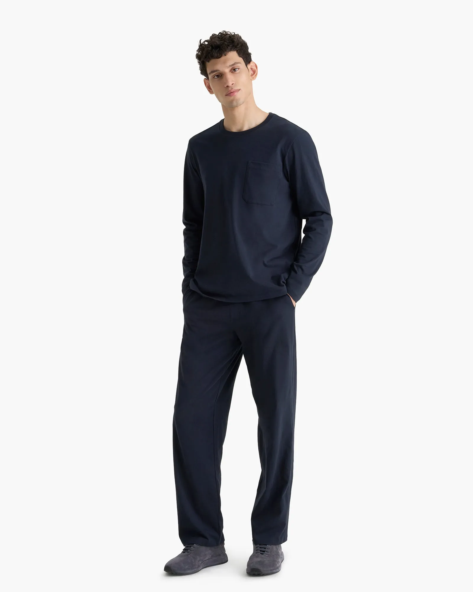 Heavyweight Jersey Long Sleeve Crew -Midnight sold by ATM product image thumbnail 3