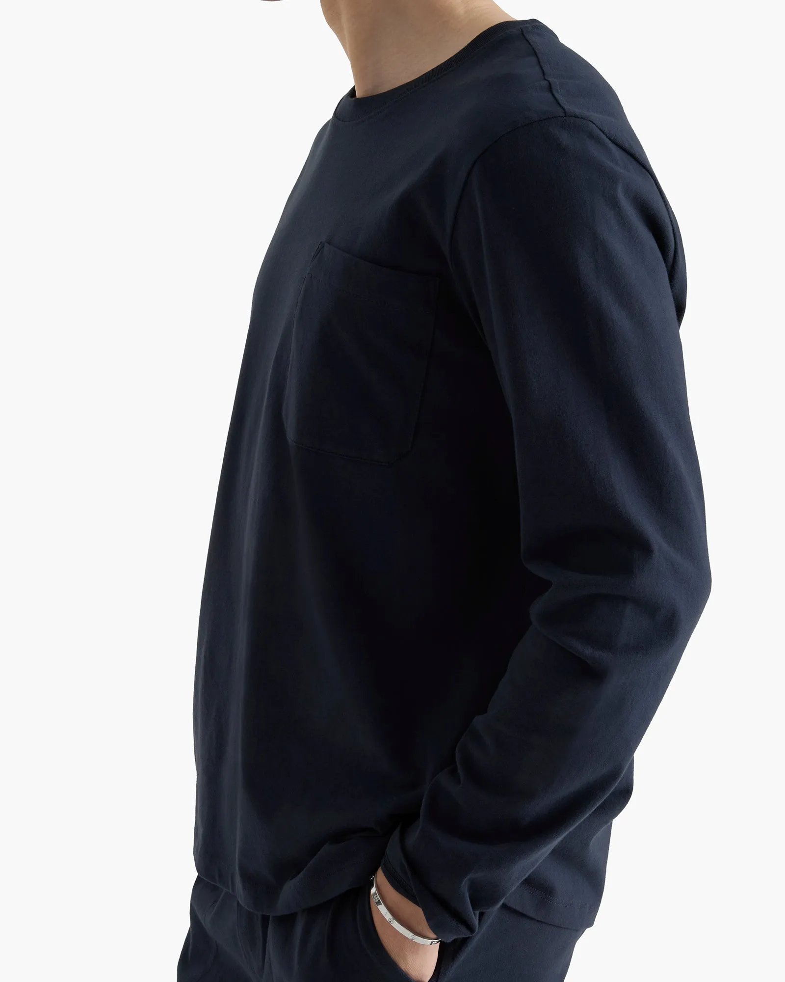 Heavyweight Jersey Long Sleeve Crew -Midnight sold by ATM product image thumbnail 2