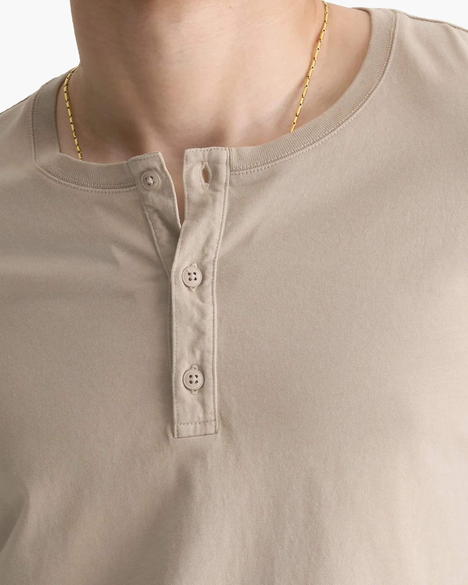 Heavyweight Jersey Long Sleeve Henley - French Oak sold by ATM product image thumbnail 3