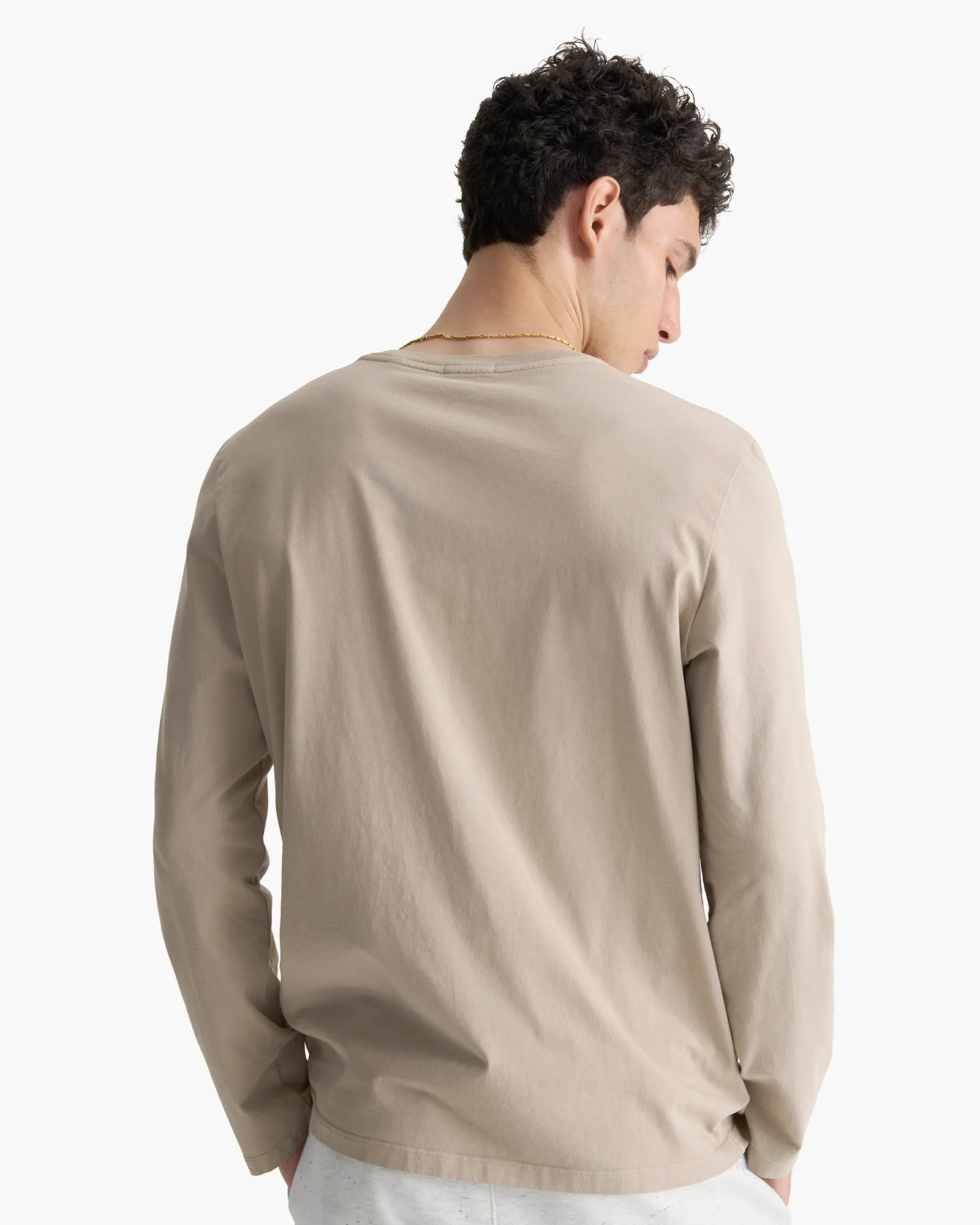 Heavyweight Jersey Long Sleeve Henley - French Oak sold by ATM product image thumbnail 5