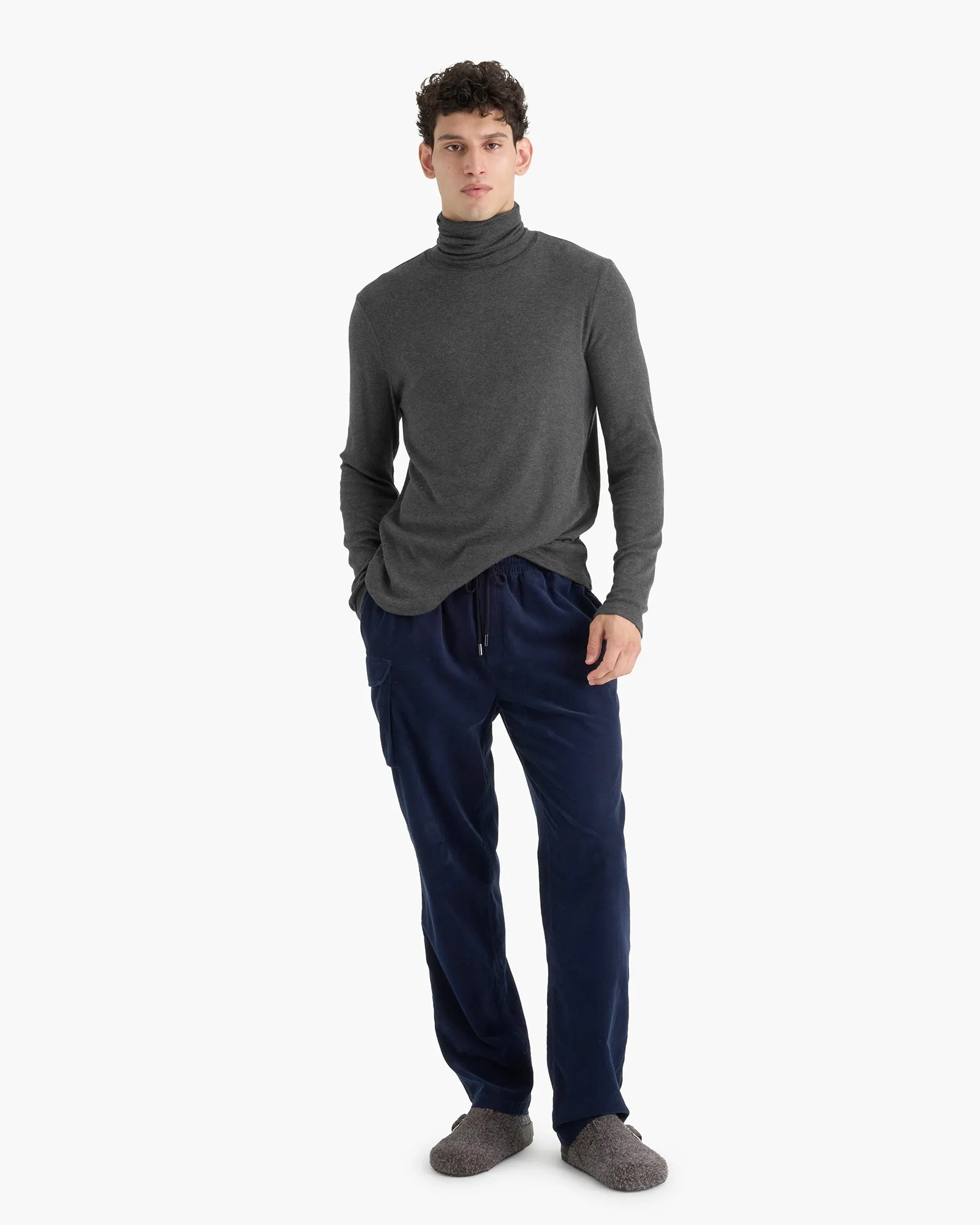 Modal Rib Turtleneck - Heather Coal sold by ATM product image thumbnail 4