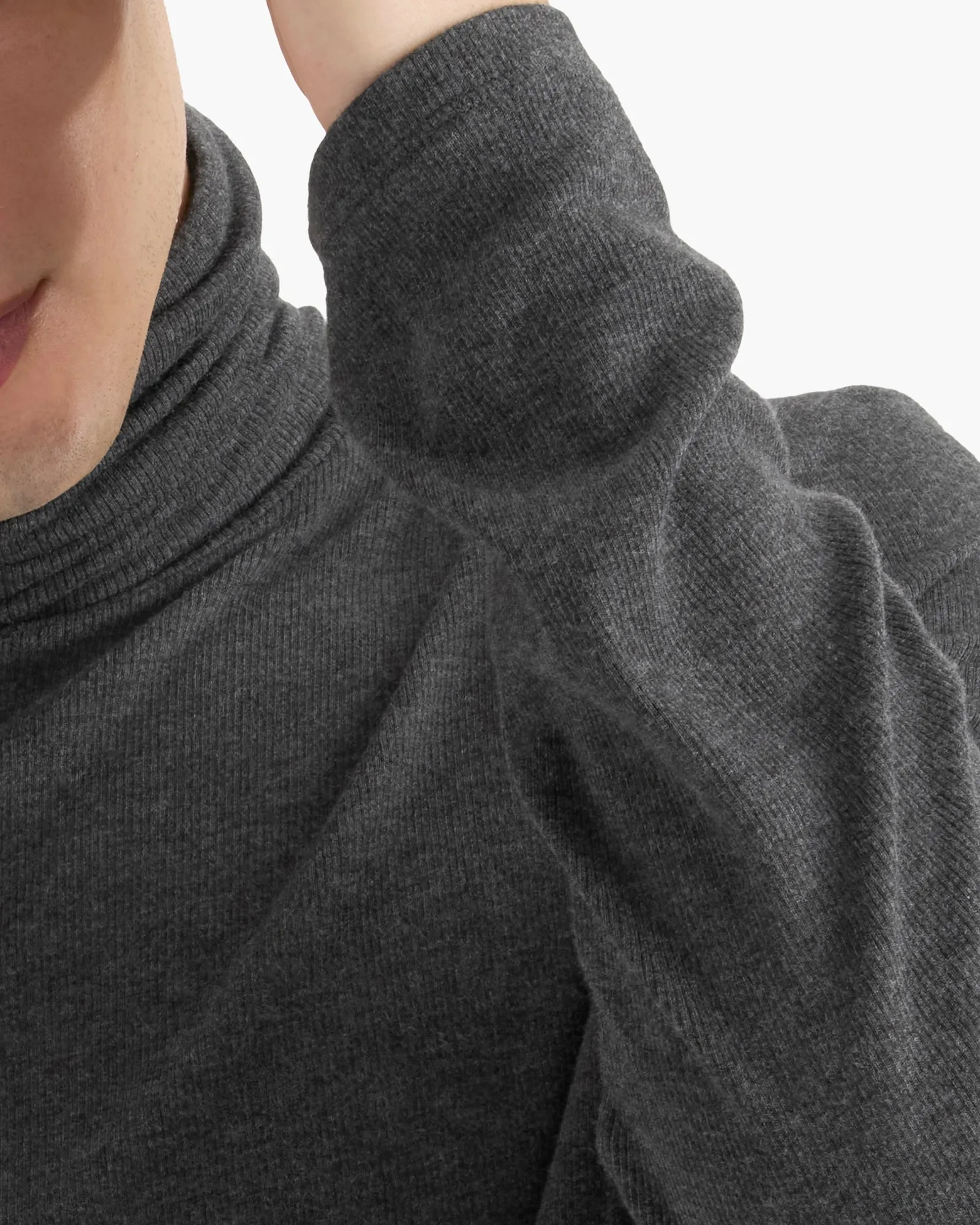 Modal Rib Turtleneck - Heather Coal sold by ATM product image thumbnail 5