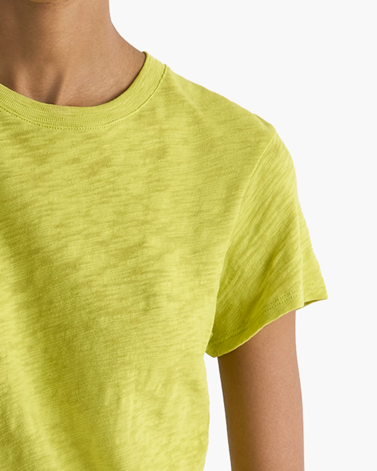 Slub Jersey Schoolboy Crew Neck Tee - Citrus Leaf sold by ATM product image thumbnail 5