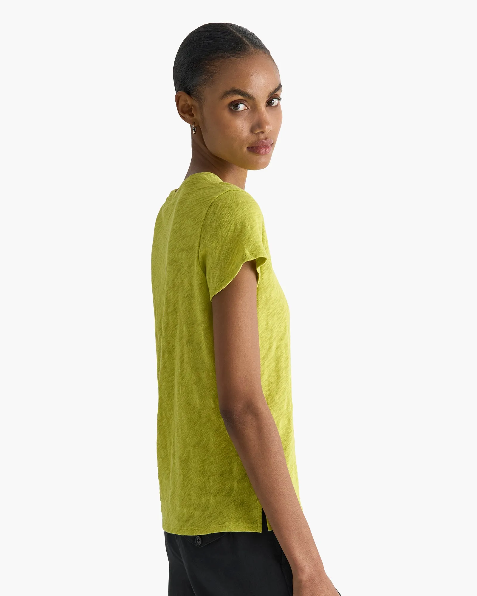 Slub Jersey Schoolboy Crew Neck Tee - Citrus Leaf sold by ATM product image thumbnail 3