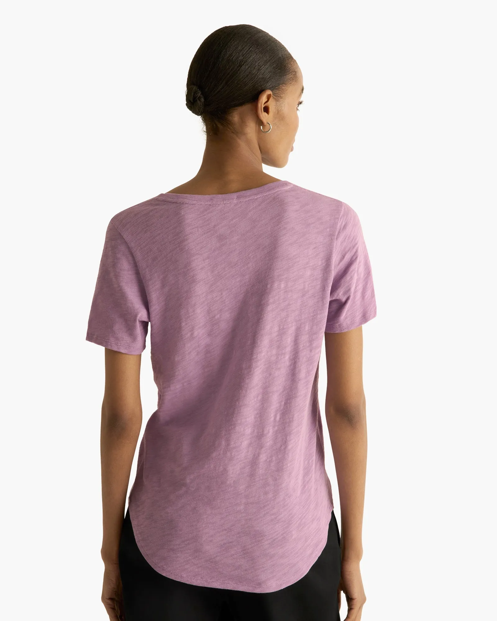 Slub Jersey Classic V-Neck Tee - Thistle sold by ATM product image thumbnail 5