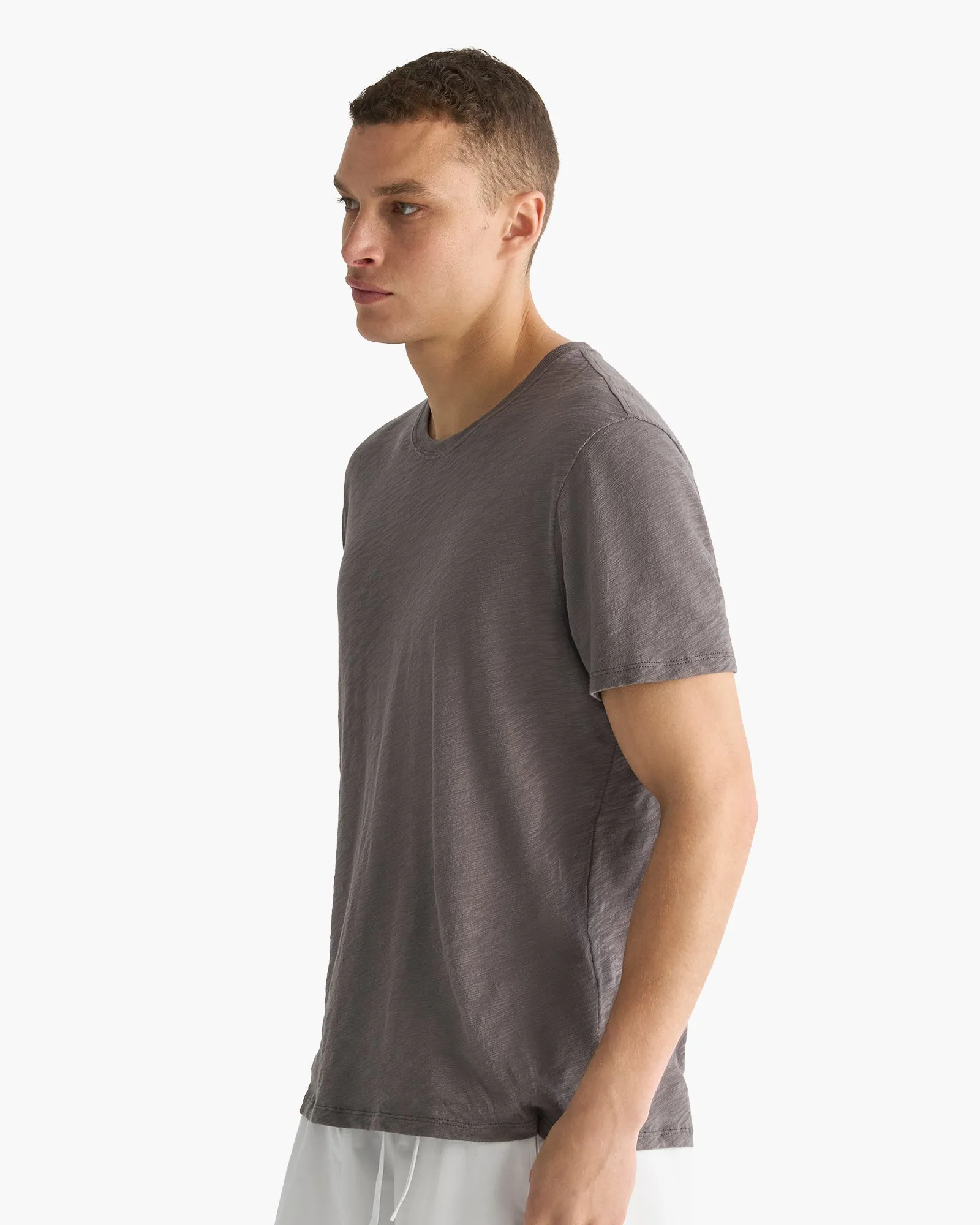 Slub Jersey Crew Neck Tee - Onyx sold by ATM Anthony Thomas Melillo product image thumbnail 2