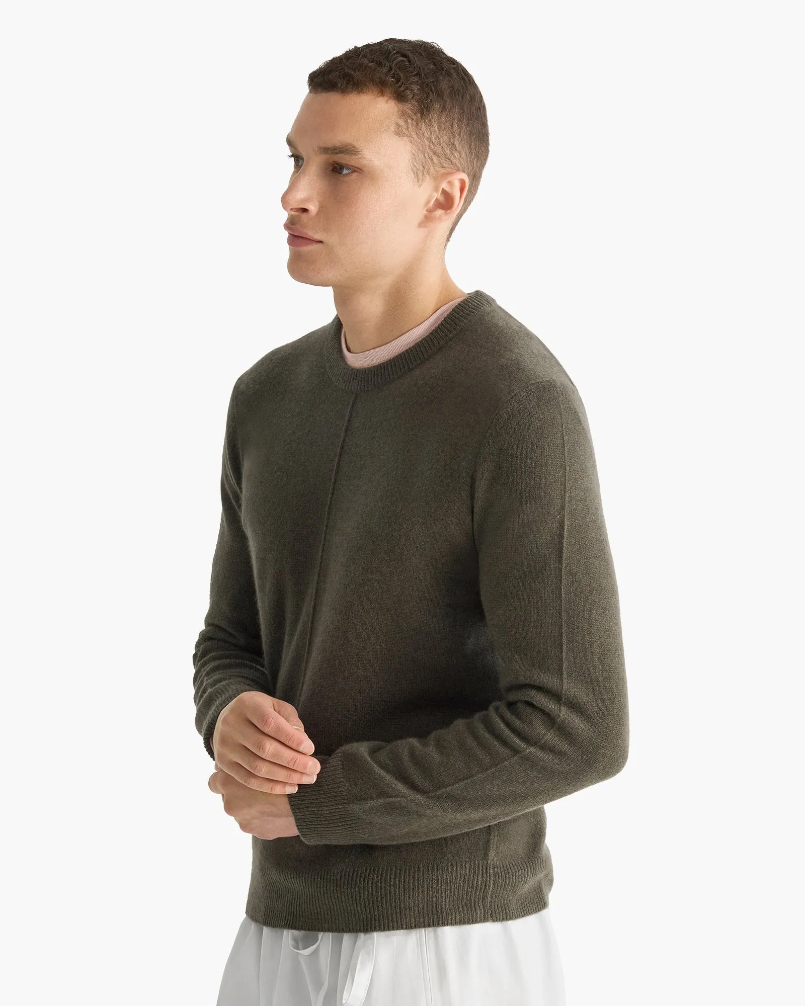 Cashmere Crew Neck Sweater - Fatigue sold by ATM product image thumbnail 4