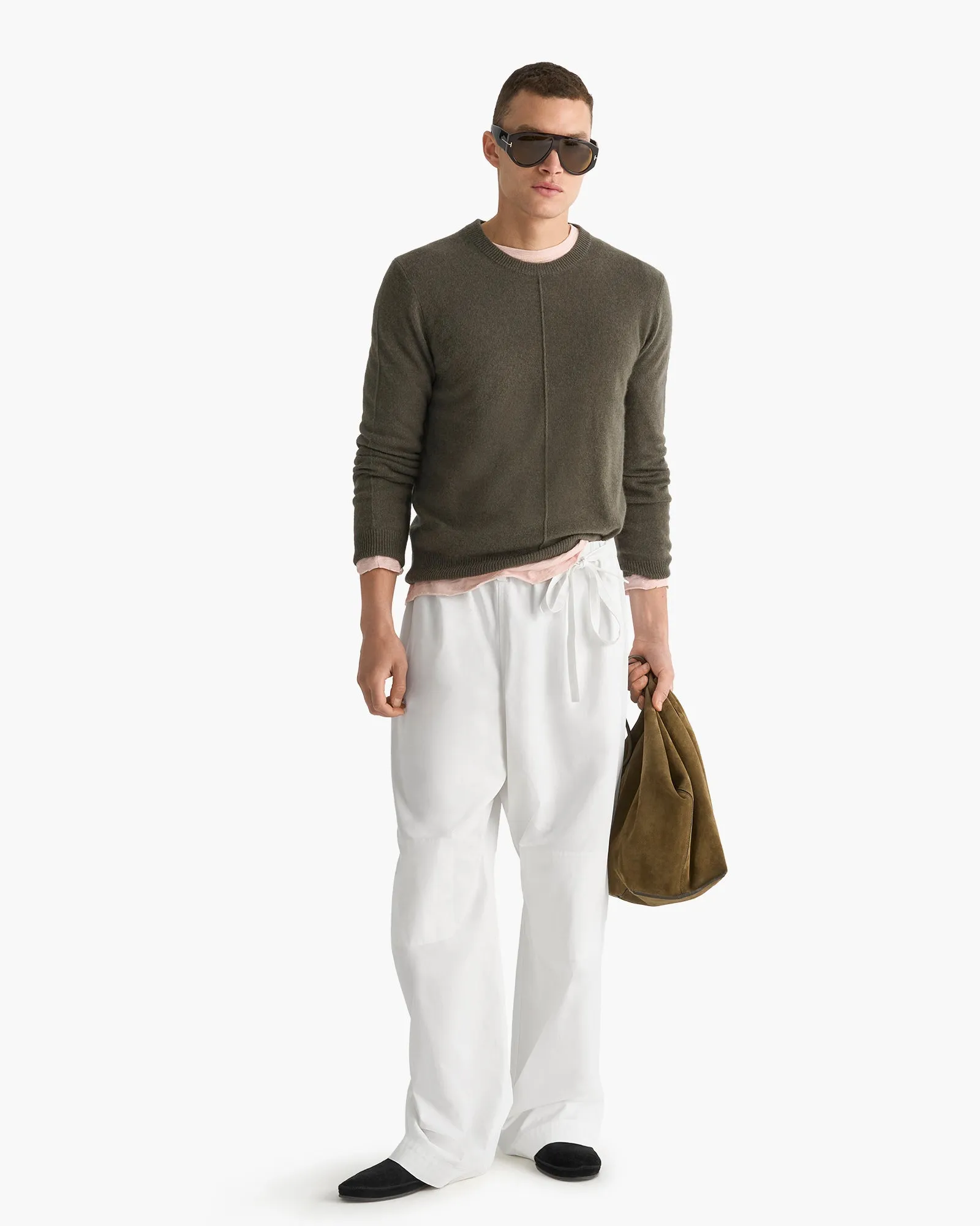 Cashmere Crew Neck Sweater - Fatigue sold by ATM product image thumbnail 2