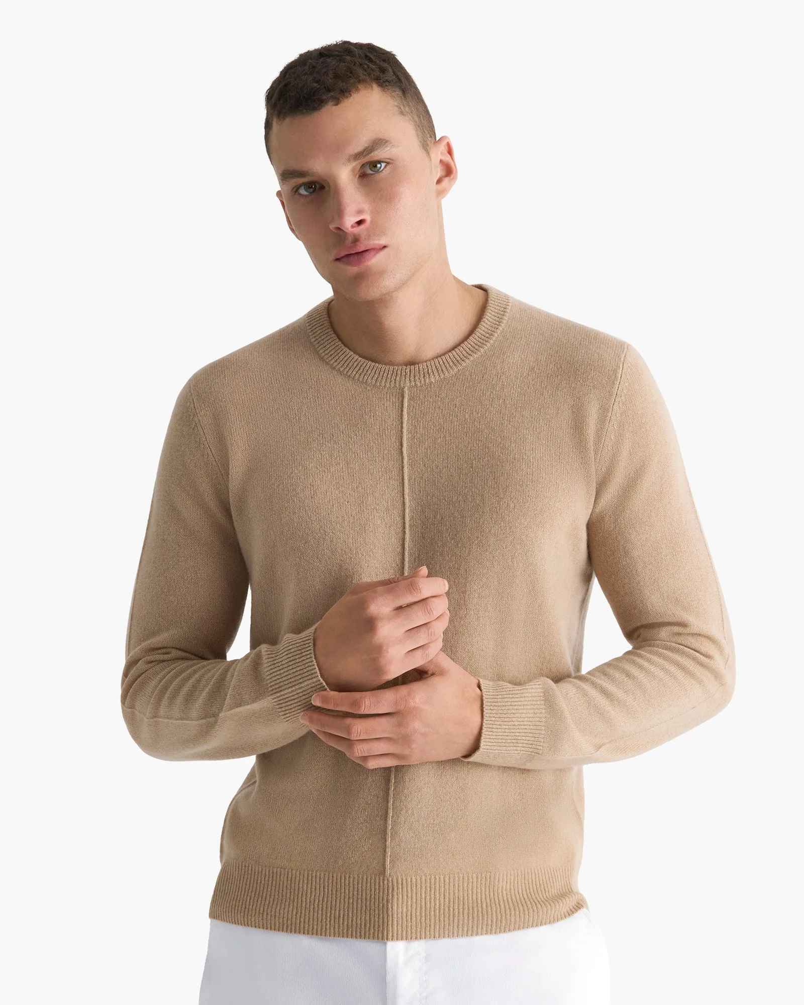 Cashmere Crew Neck Sweater - Dune sold by ATM