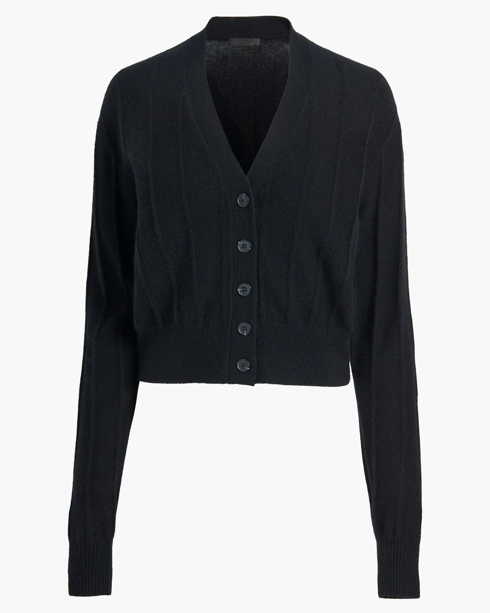Cashmere Wide Rib Cardigan - Black sold by ATM Anthony Thomas Melillo product image thumbnail 5