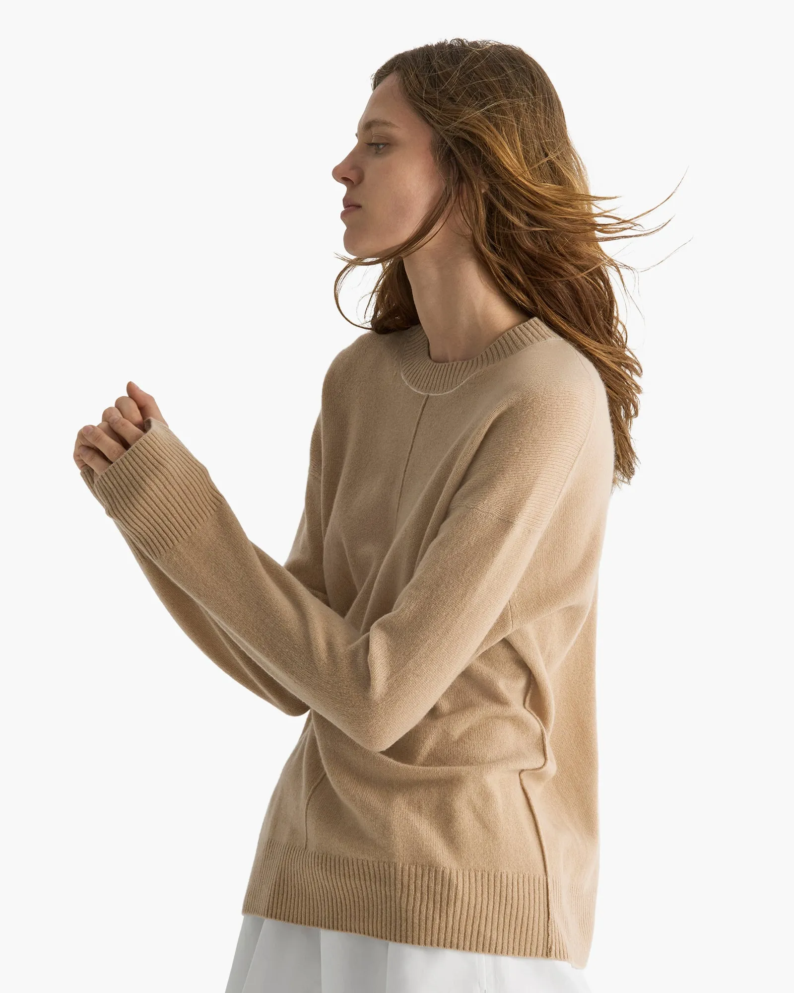 Cashmere Crew Neck Sweater - Fawn sold by ATM product image thumbnail 4