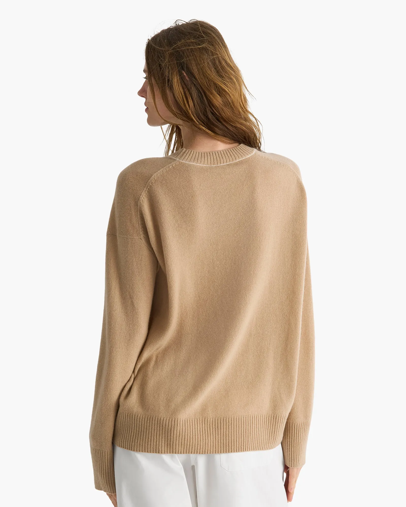 Cashmere Crew Neck Sweater - Fawn sold by ATM product image thumbnail 5
