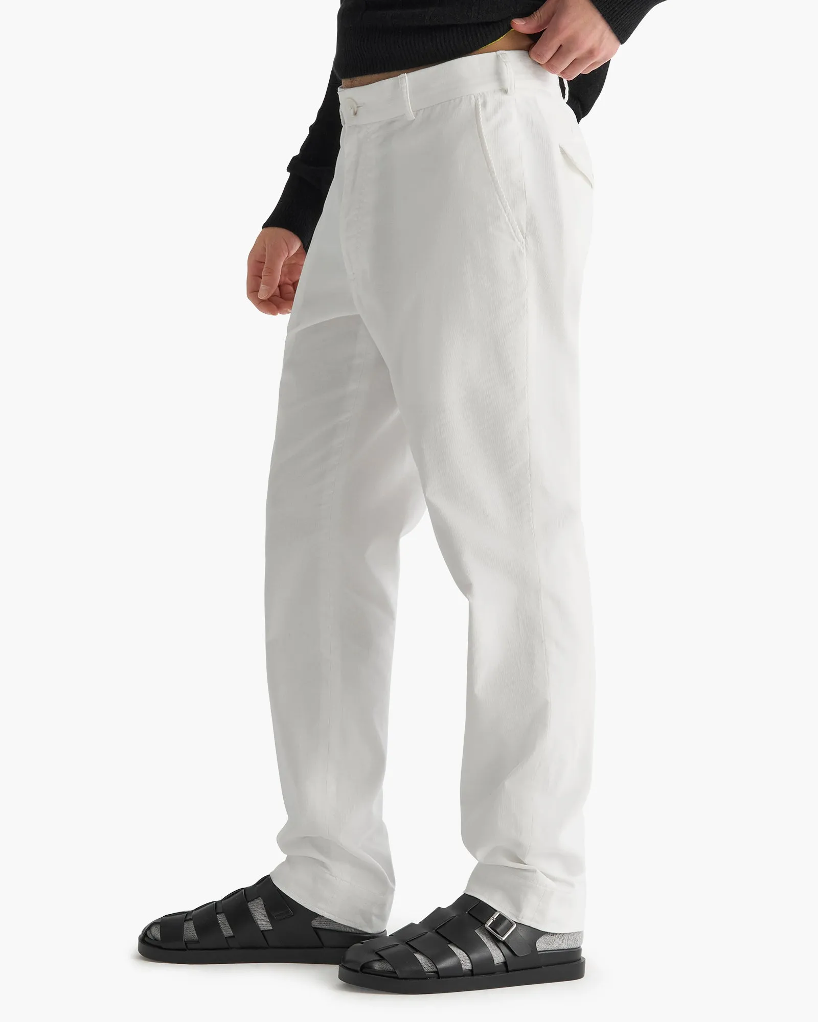 Corduroy Straight Leg Pant - Chalk sold by ATM product image thumbnail 2