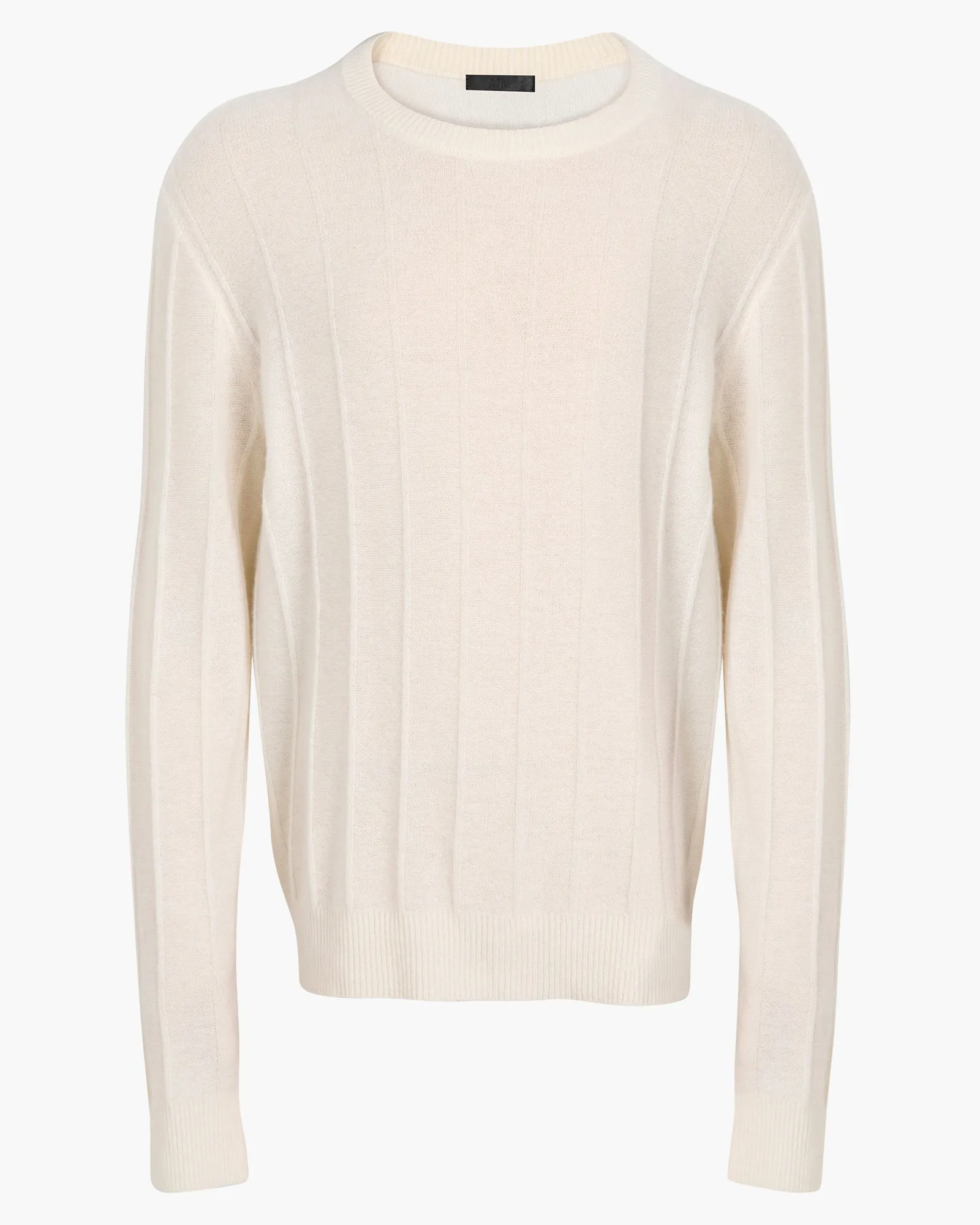Wide Rib Cashmere Crew Neck Sweater - Chalk sold by ATM product image thumbnail 5