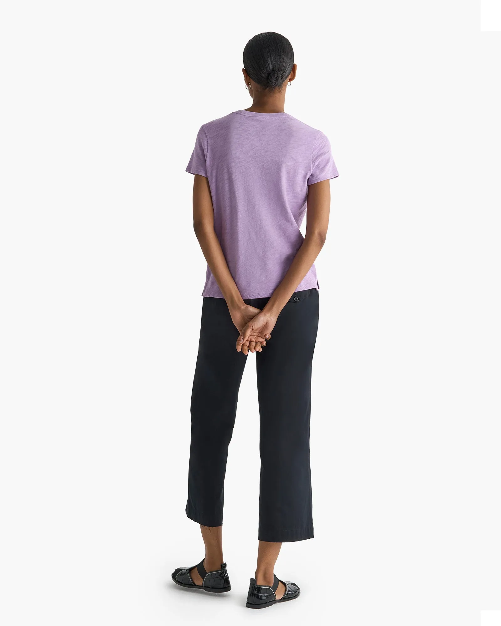 Slub Jersey Schoolboy Crew Neck Tee - Thistle sold by ATM product image thumbnail 2