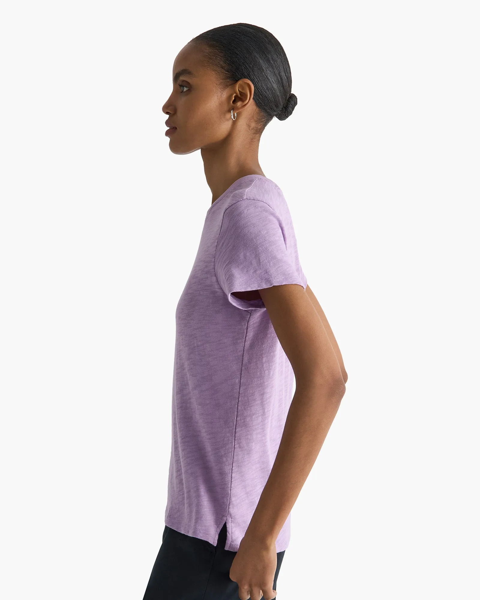 Slub Jersey Schoolboy Crew Neck Tee - Thistle sold by ATM product image thumbnail 4