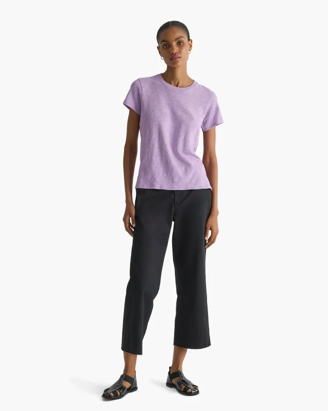 Slub Jersey Schoolboy Crew Neck Tee - Thistle sold by ATM