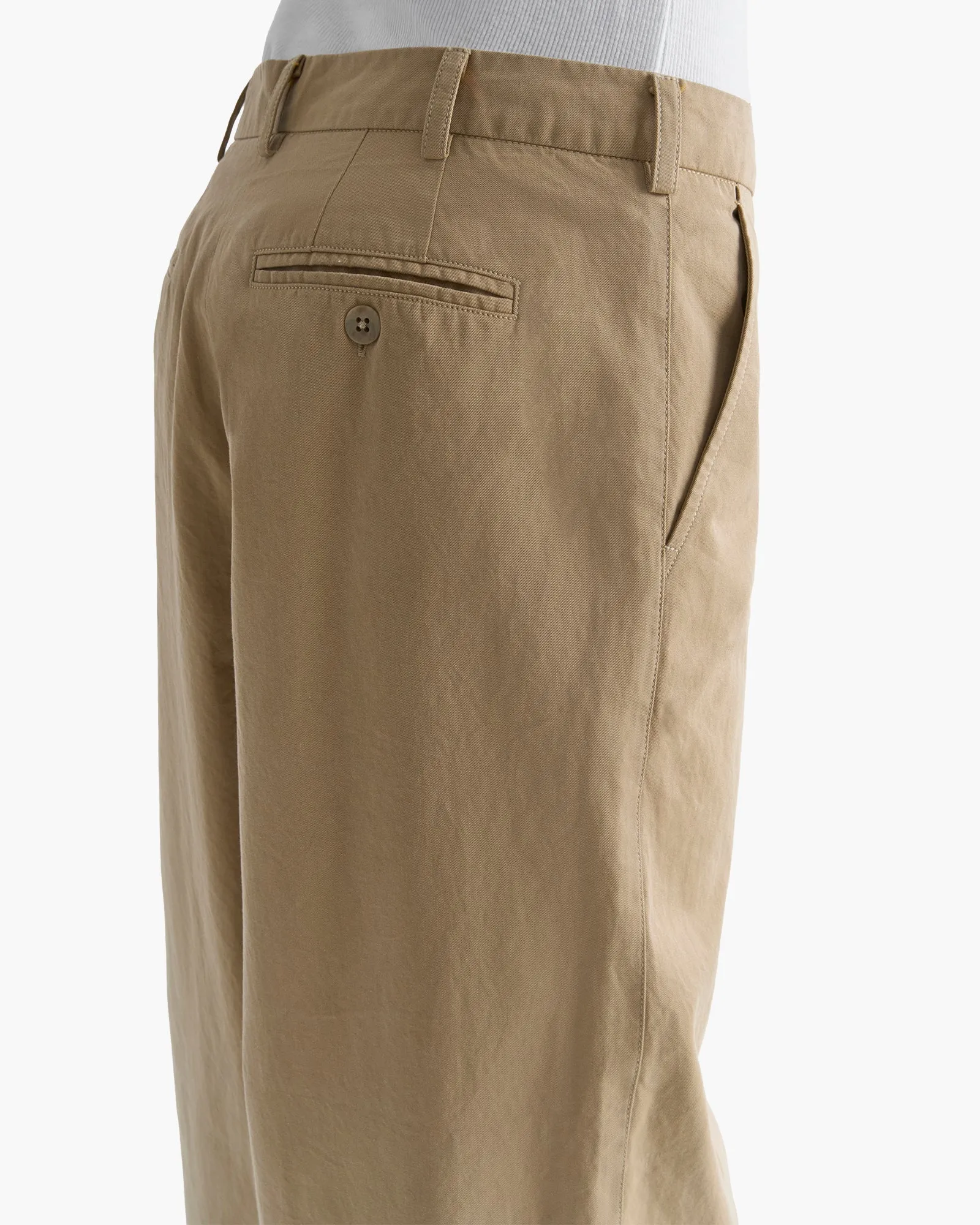 Cotton Twill Wide Leg Pant - Khaki sold by ATM product image thumbnail 5