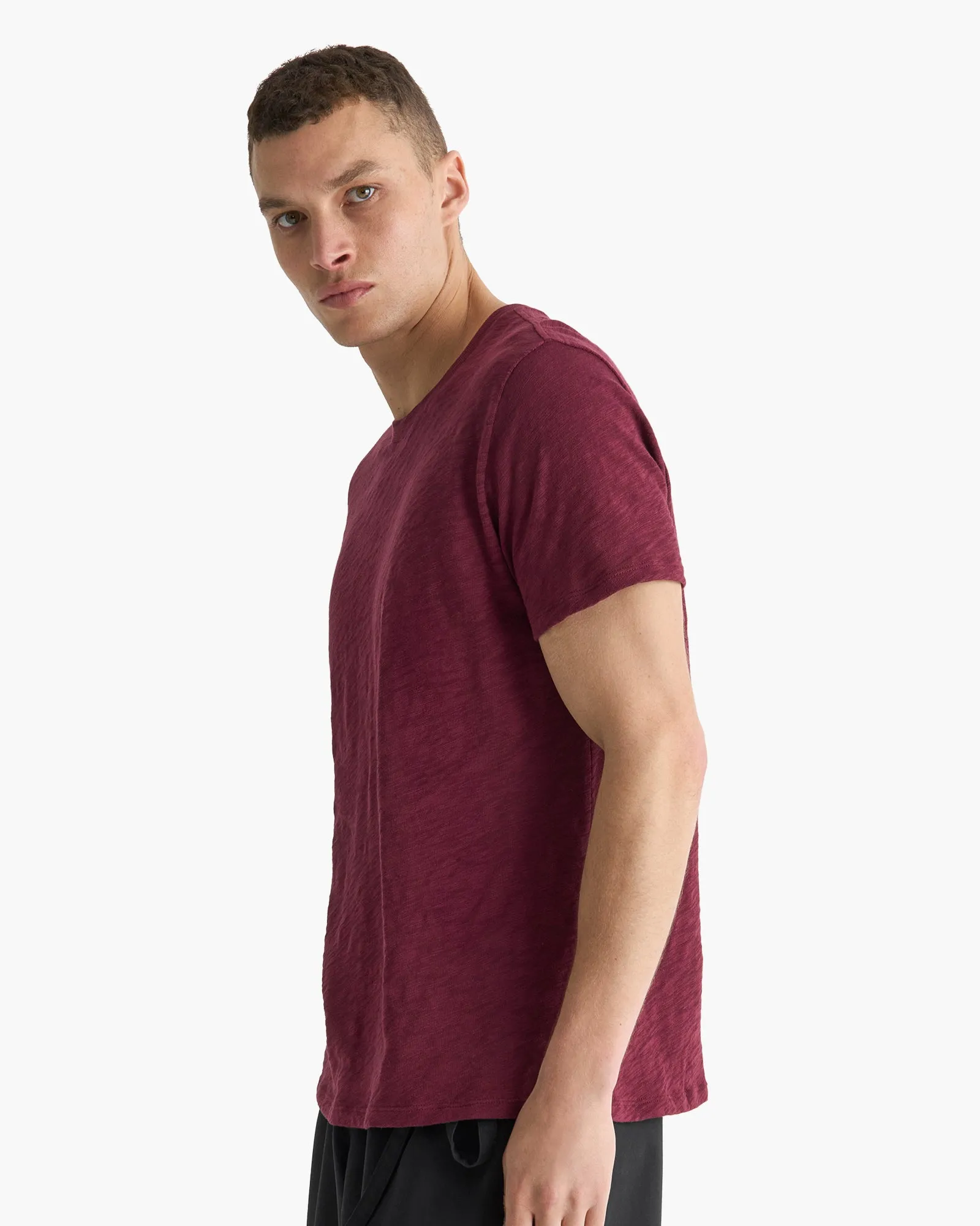 Slub Jersey Crew Neck Tee - Wine sold by ATM Anthony Thomas Melillo product image thumbnail 2