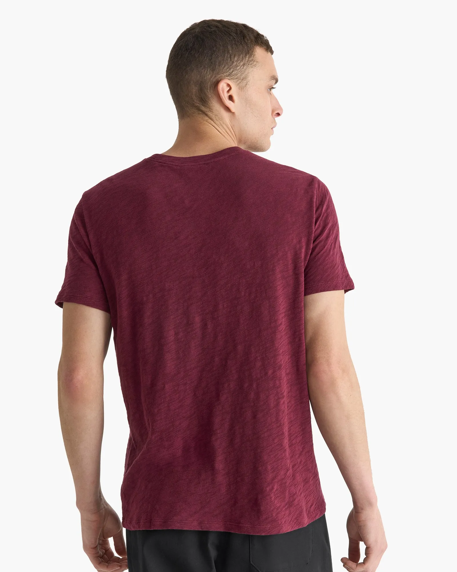 Slub Jersey Crew Neck Tee - Wine sold by ATM Anthony Thomas Melillo product image thumbnail 3