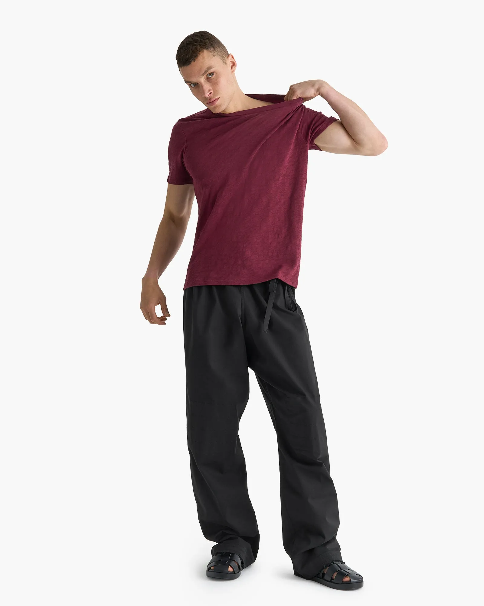 Slub Jersey Crew Neck Tee - Wine sold by ATM Anthony Thomas Melillo product image thumbnail 4