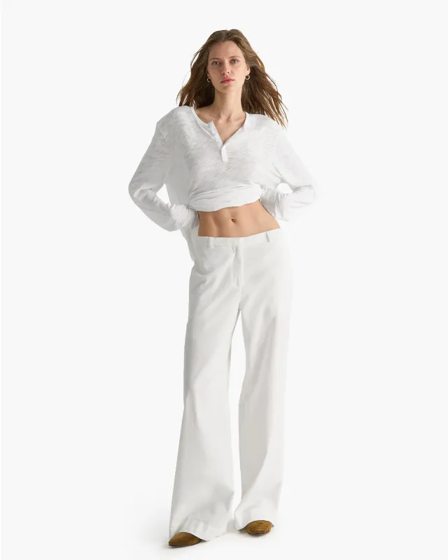 Corduroy Wide Leg Pant - Chalk sold by ATM