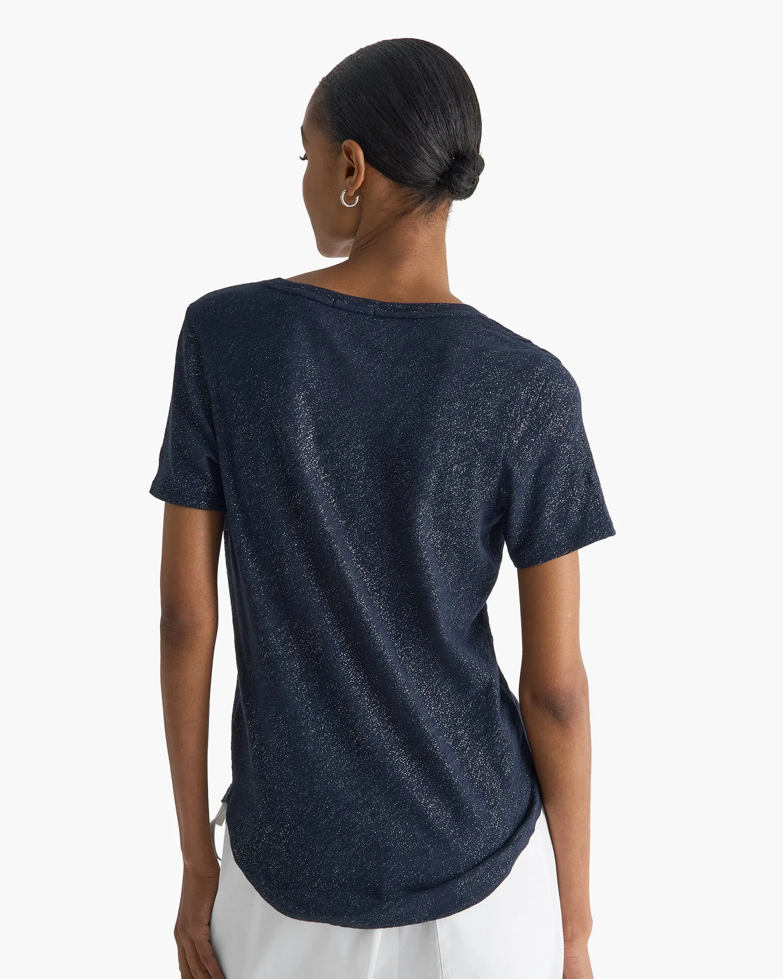 Slub Jersey Classic V-Neck Tee - Obsidian Silver sold by ATM product image thumbnail 3