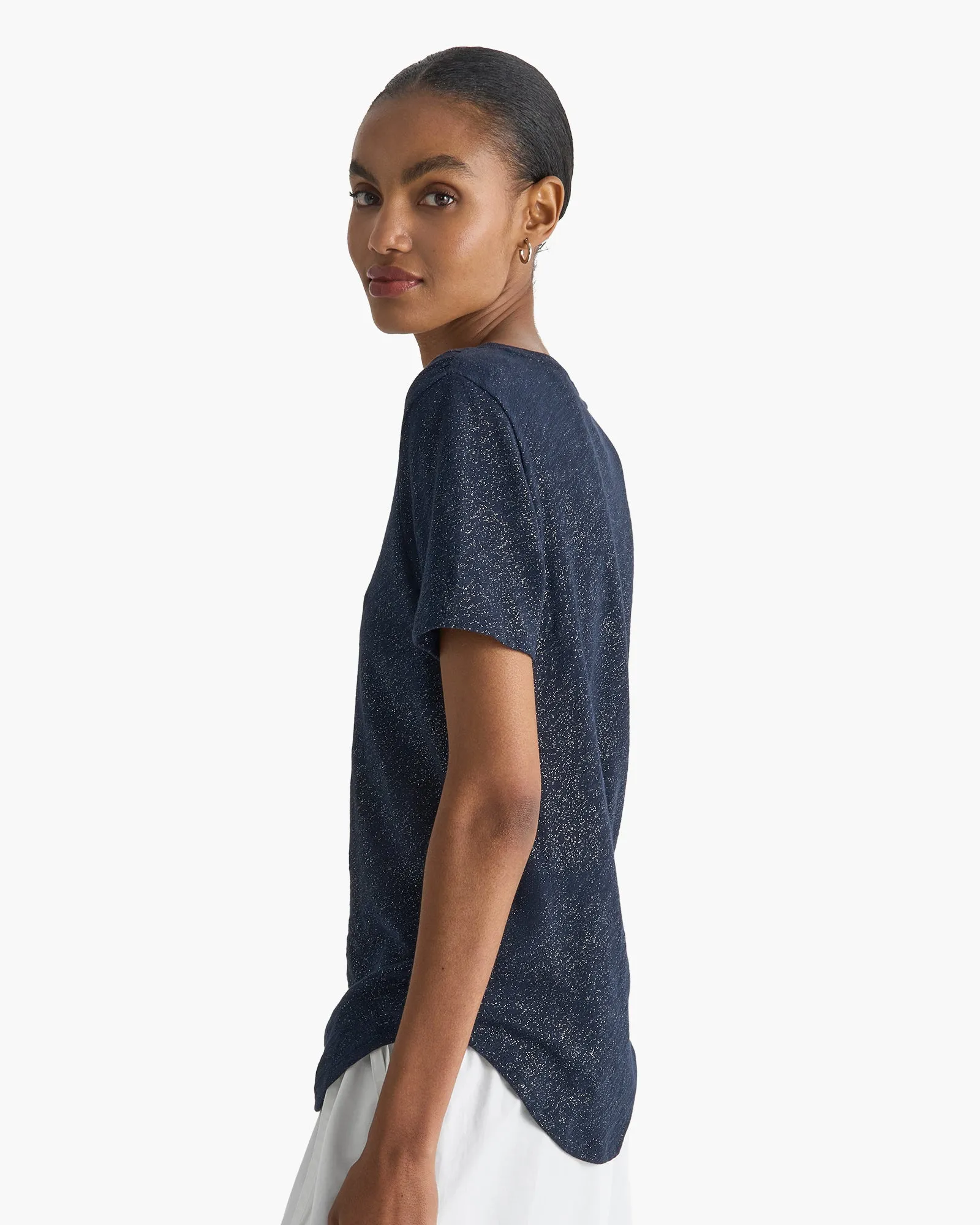 Slub Jersey Classic V-Neck Tee - Obsidian Silver sold by ATM product image thumbnail 2